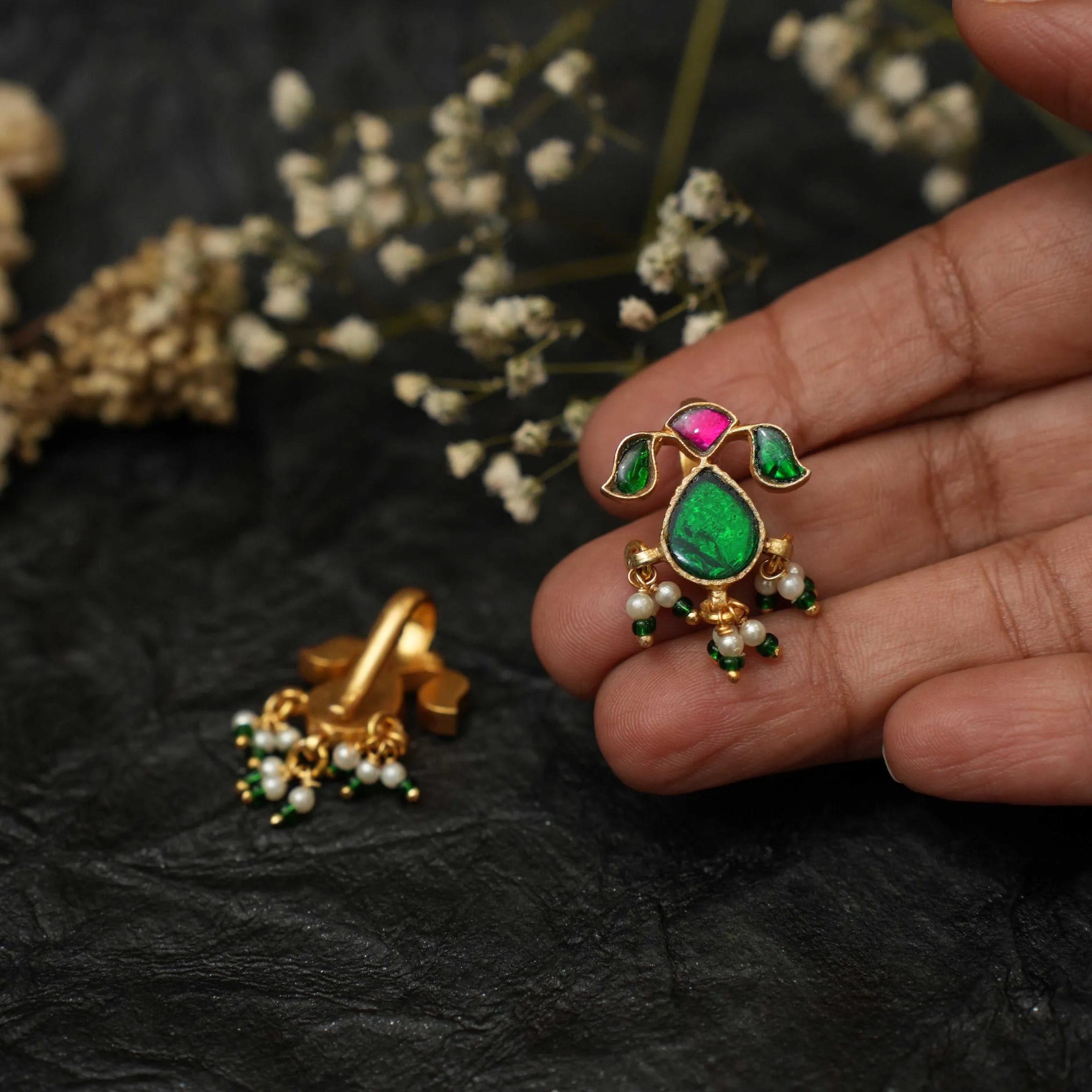 Kriti Silver Bugadi Earrings