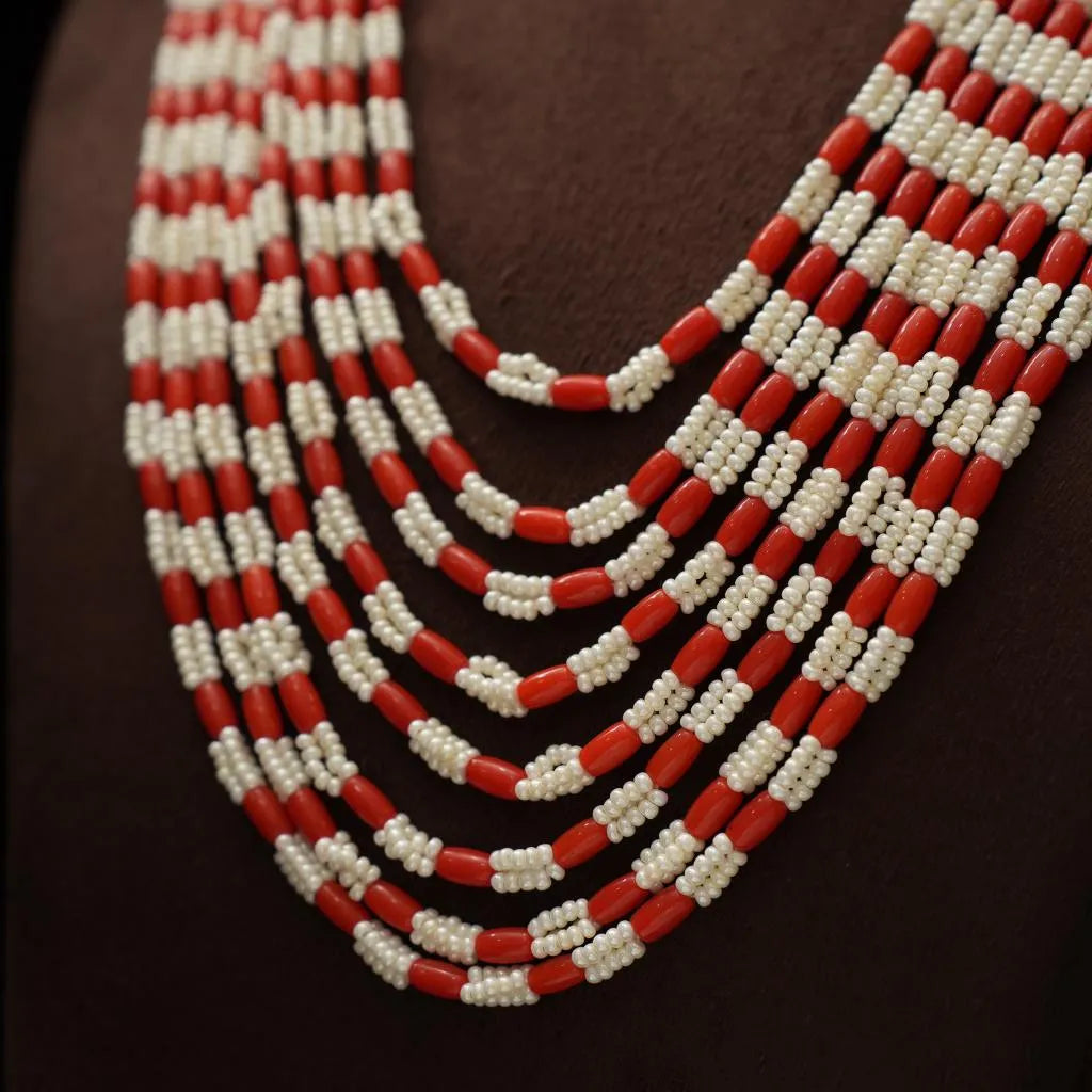 Krupa Beaded Coral Necklace