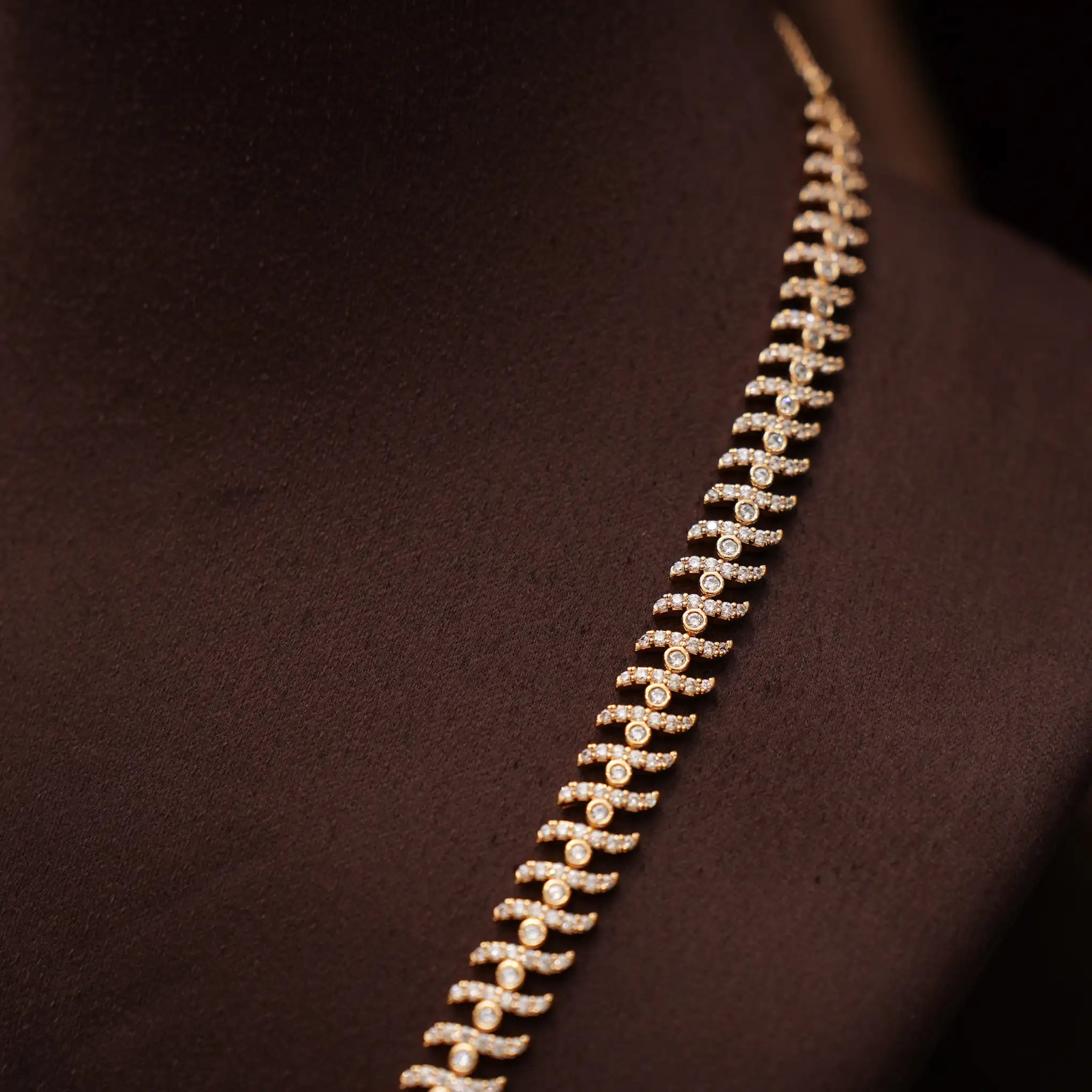 Kshama Zircon Necklace - Long