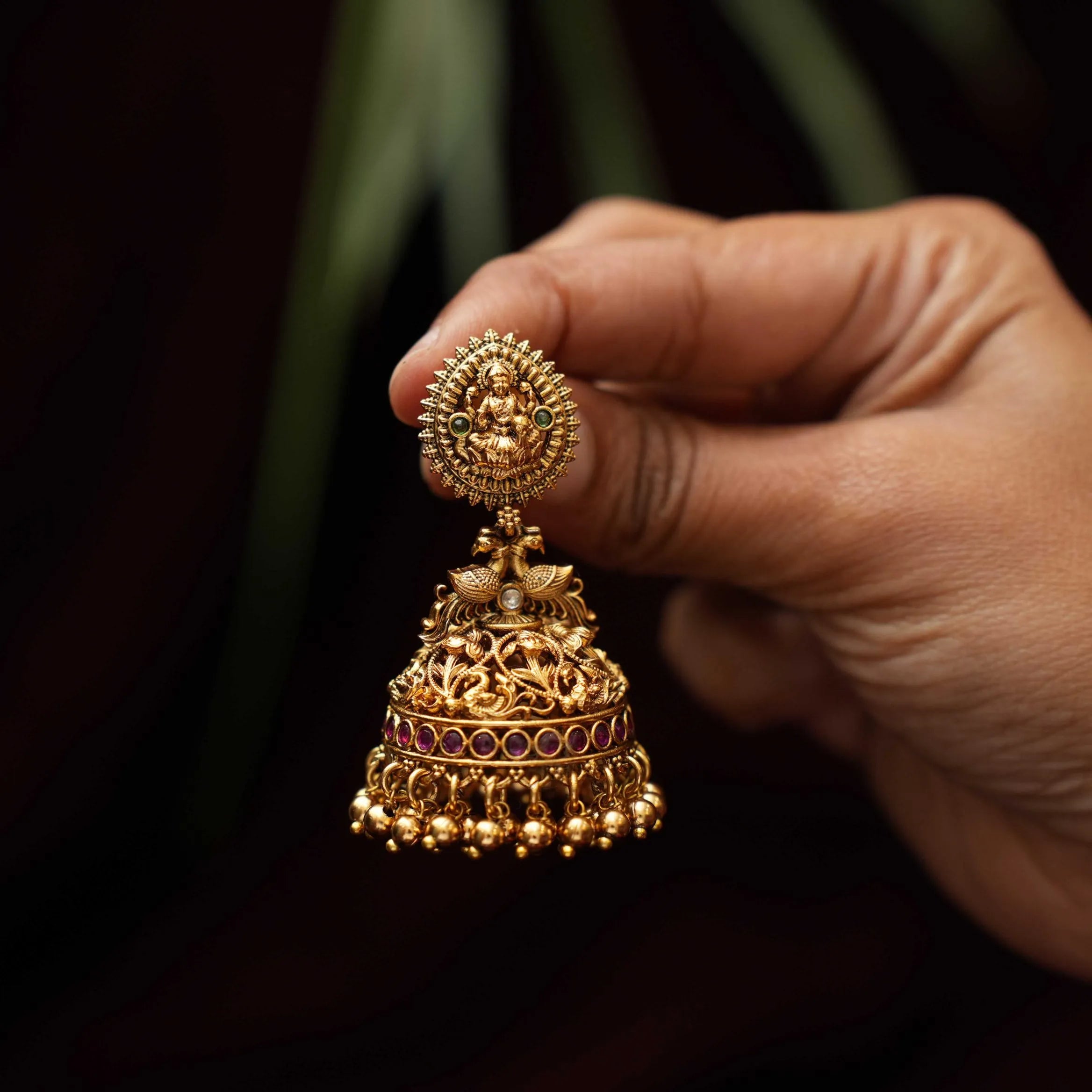 Lahari Antique Jhumka Earrings