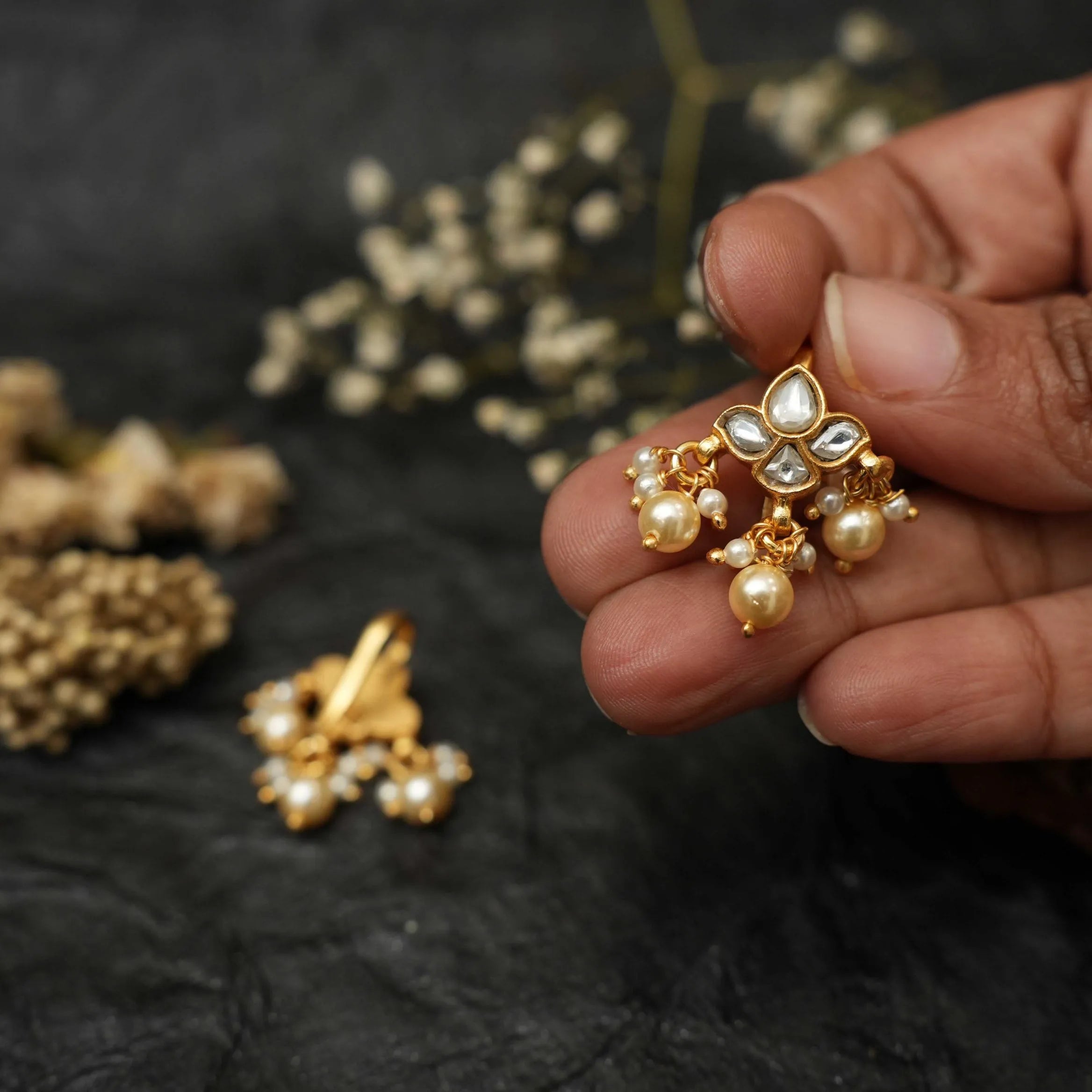 Lahari Silver Bugadi Earrings