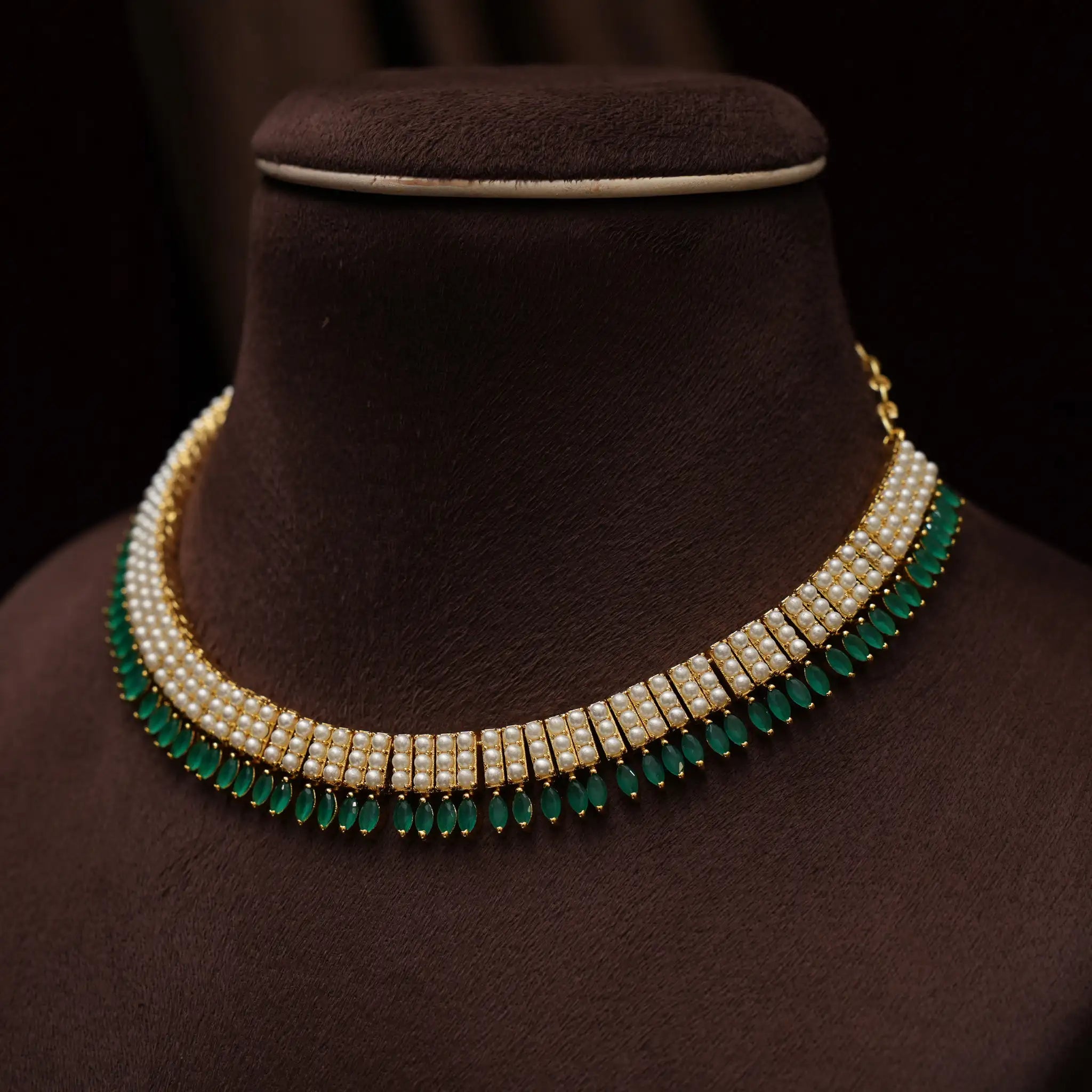 Laitka Zircon Necklace - Green