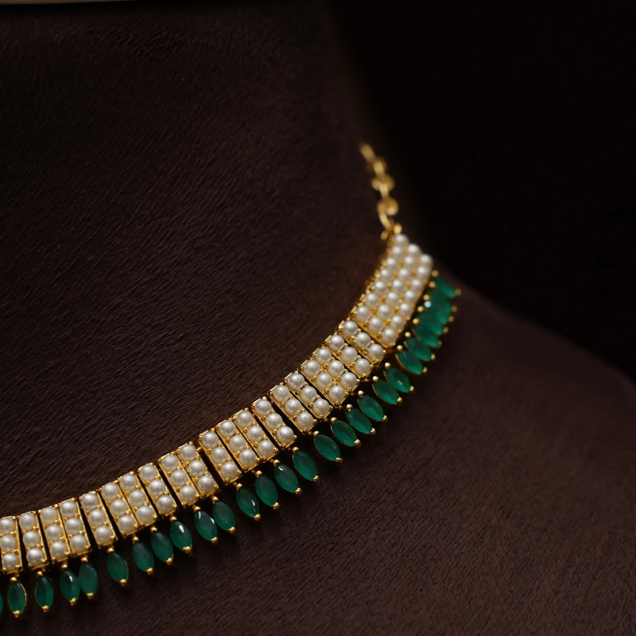 Laitka Zircon Necklace - Green