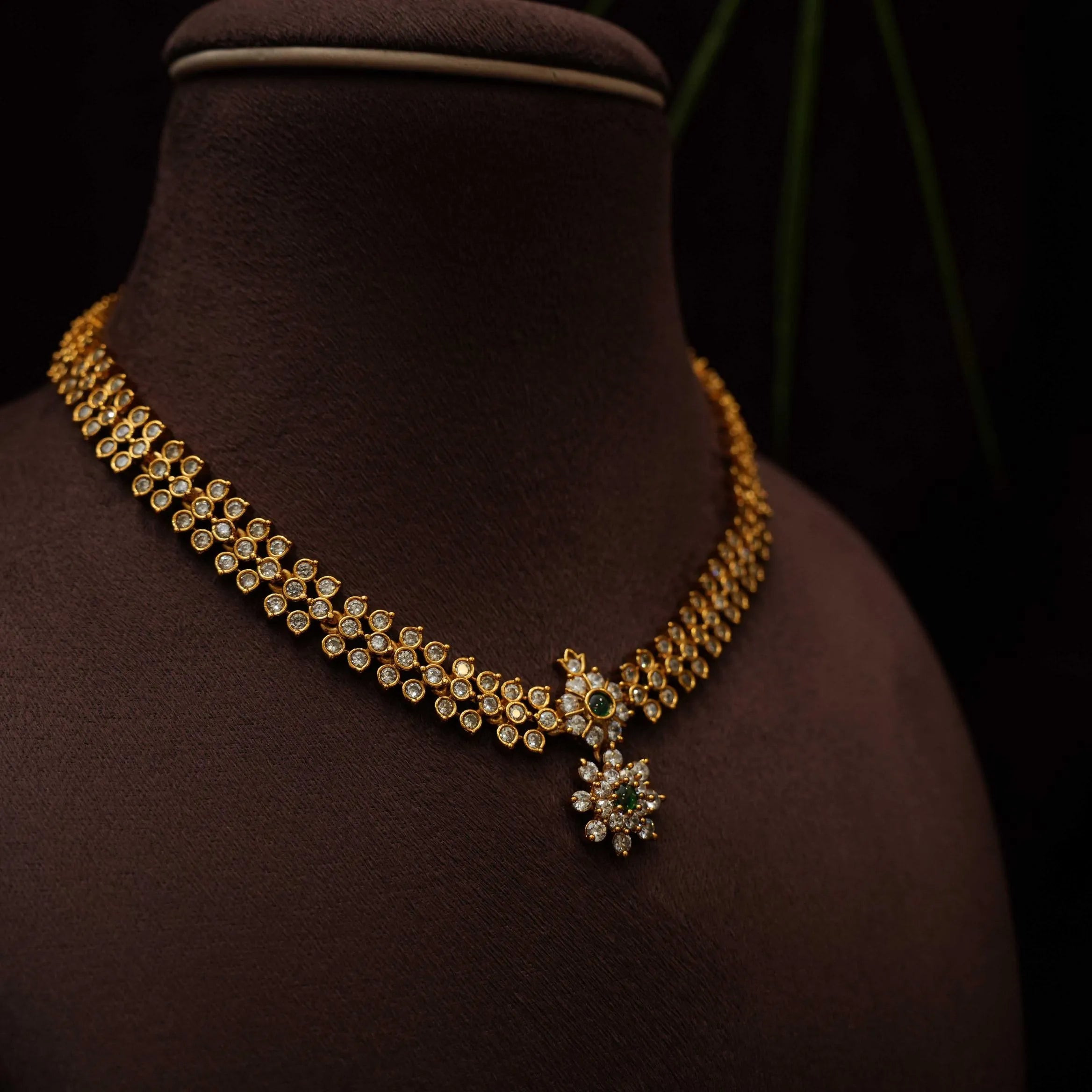 Lakisha Zircon Necklace - Green