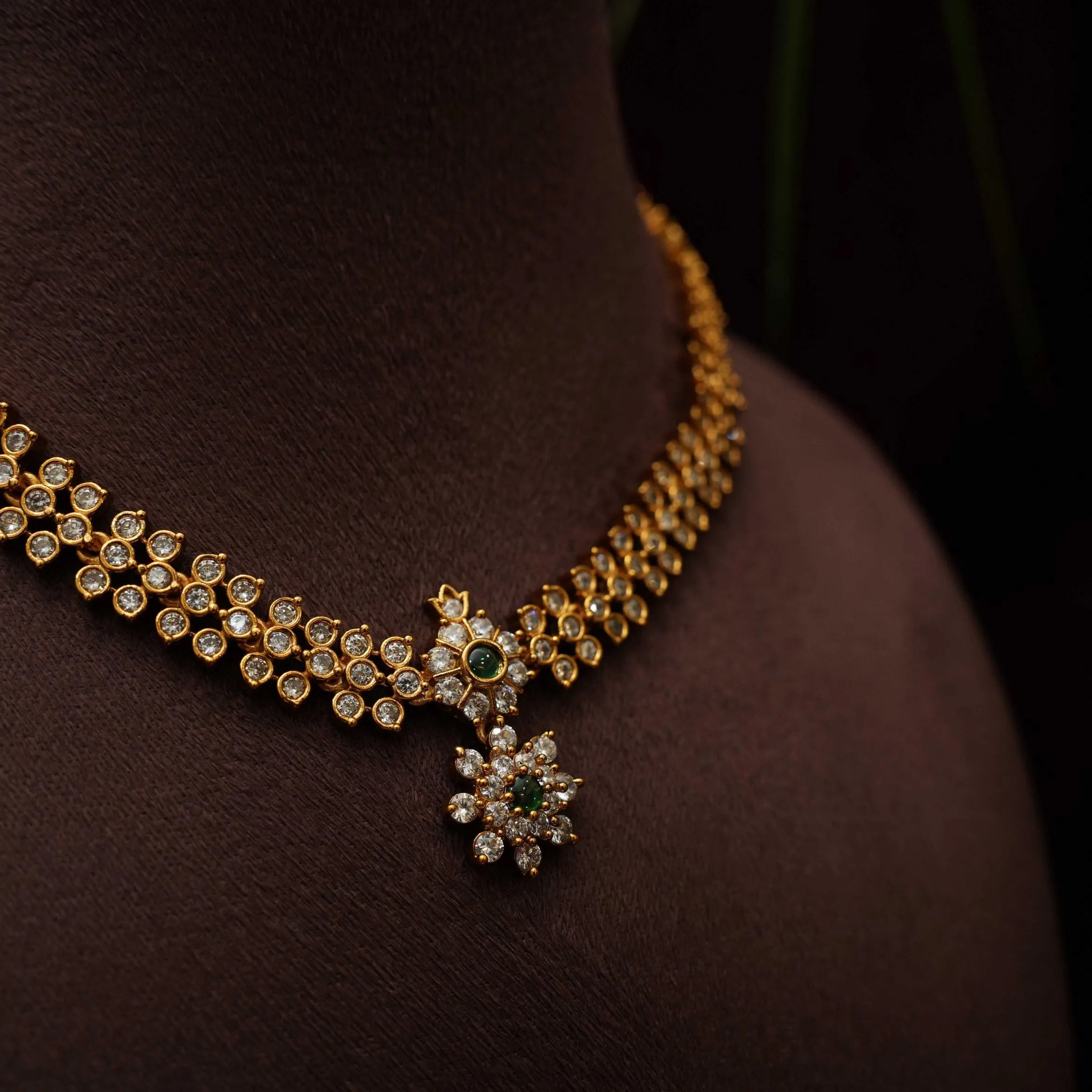 Lakisha Zircon Necklace - Green