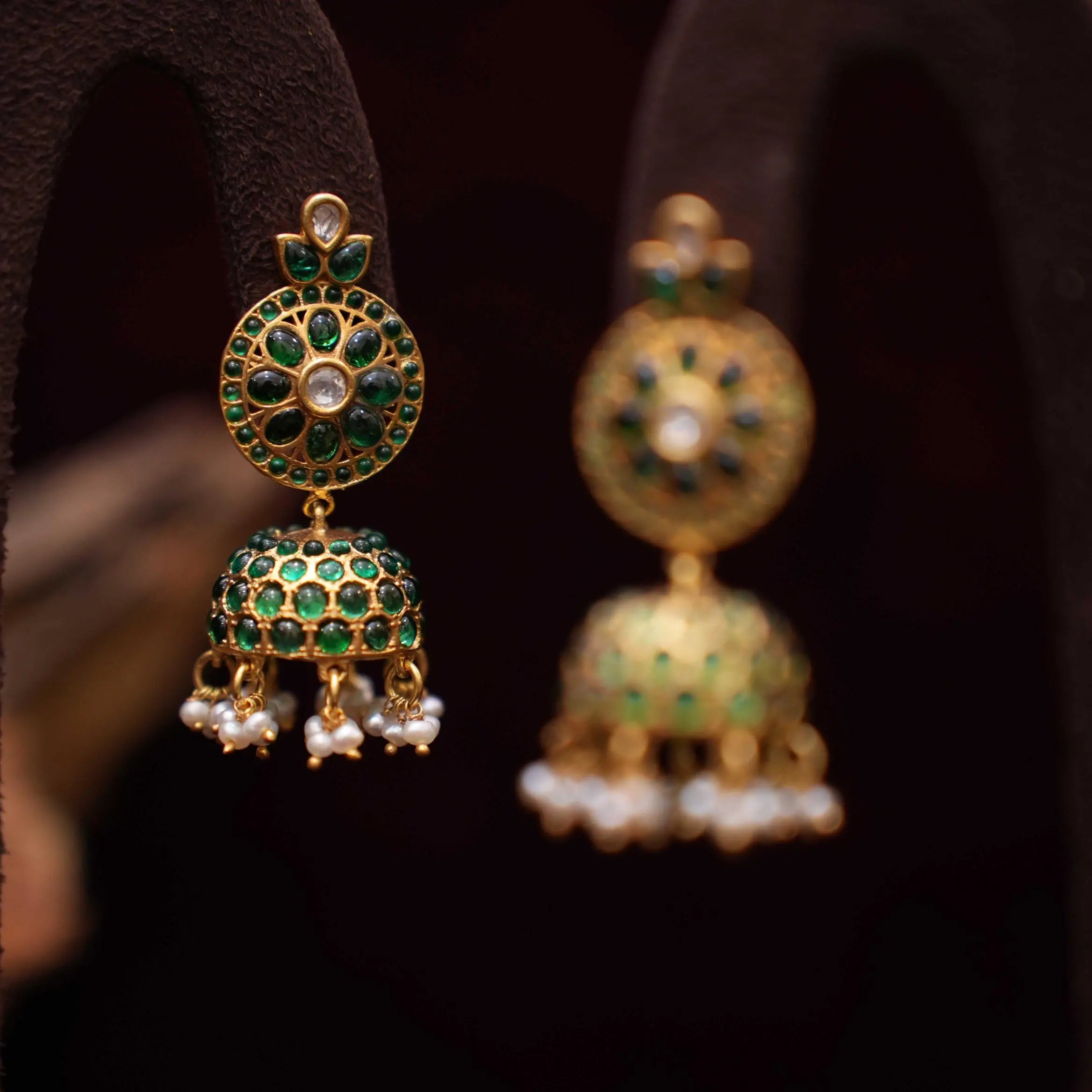 Lathika Silver Jhumka Earrings