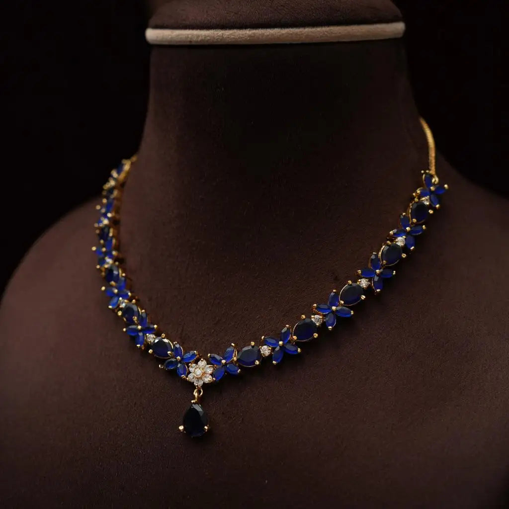 Lavini Blue Zircon Necklace
