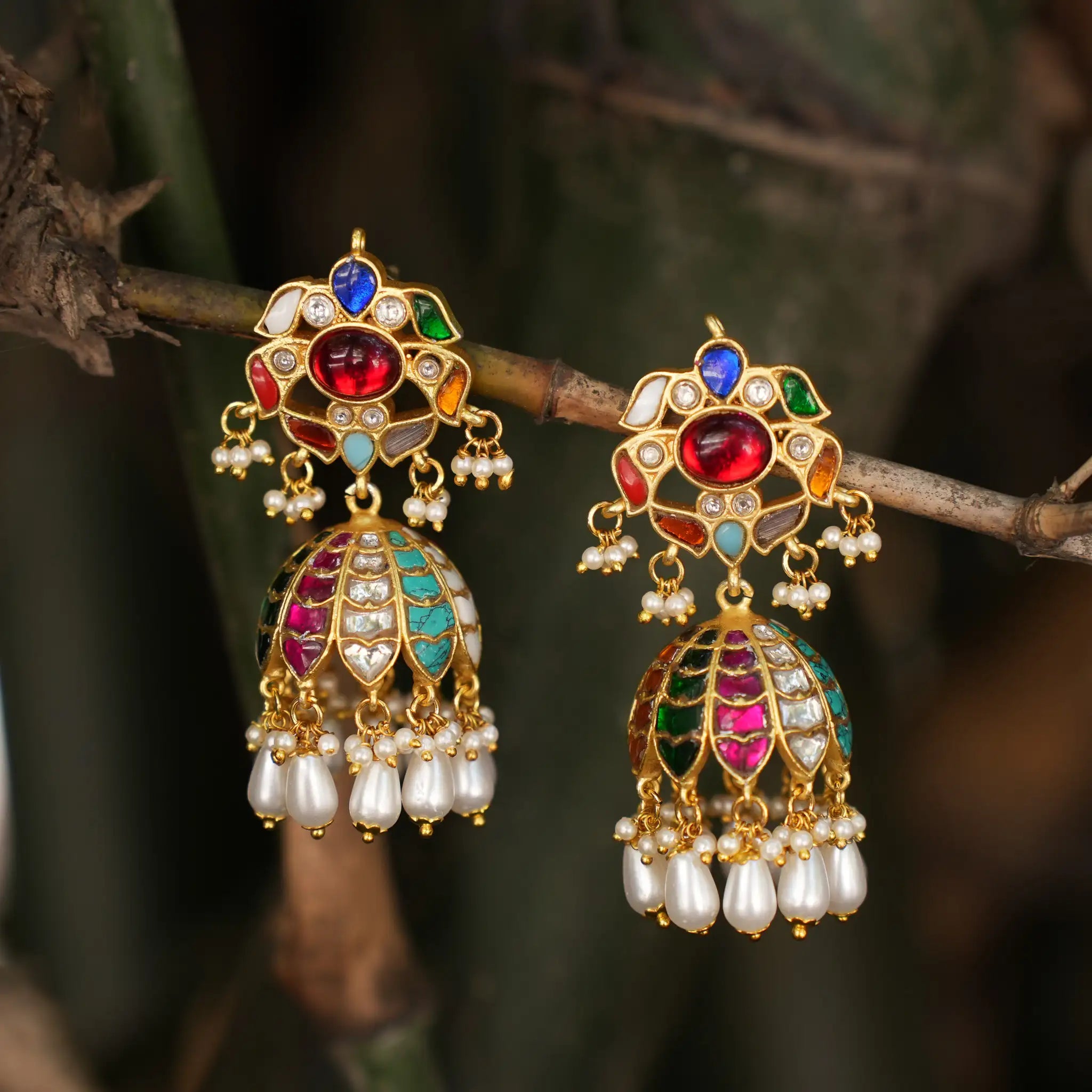 Lavini Polki Jhumka Earrings