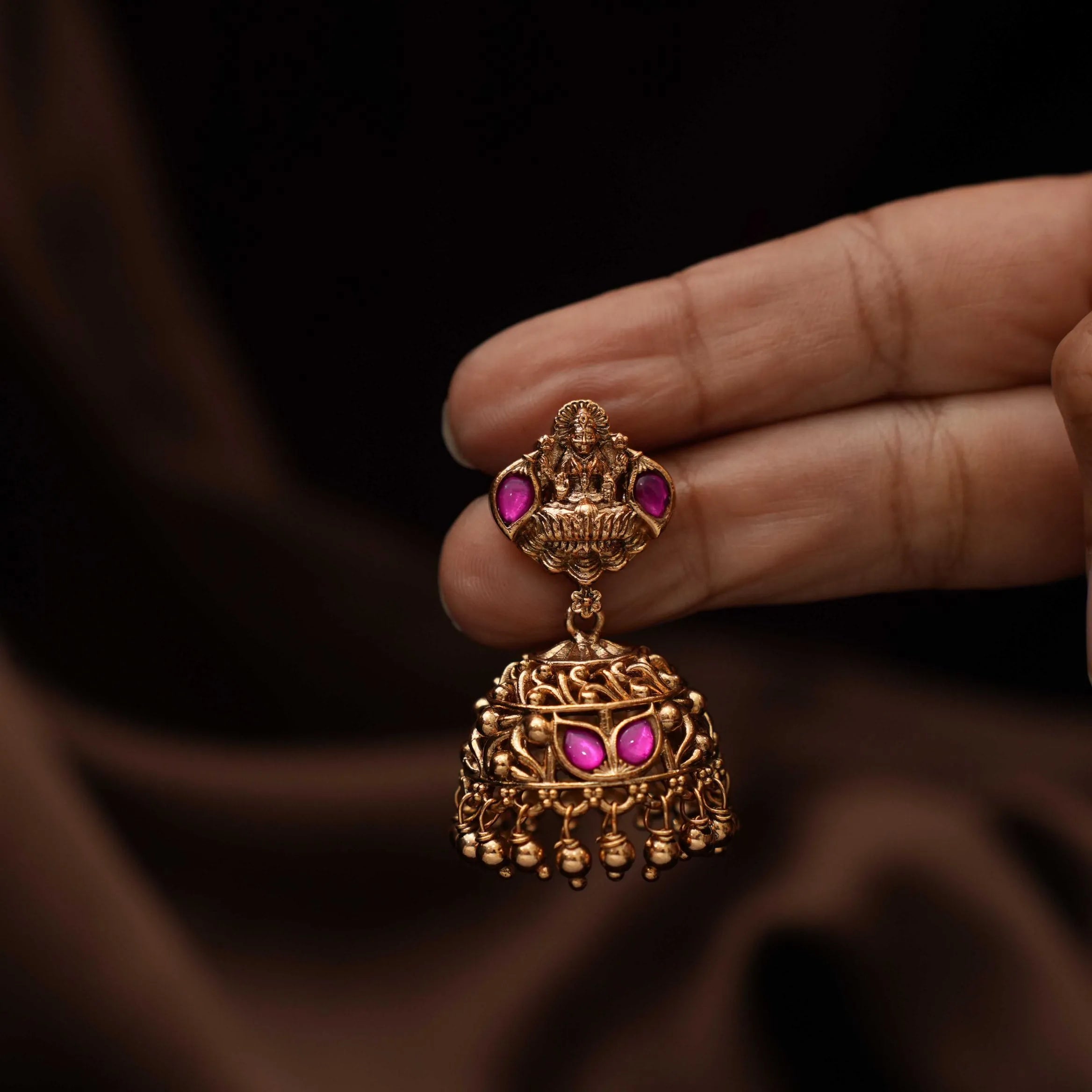 Lehan Antique Jhumka Earrings