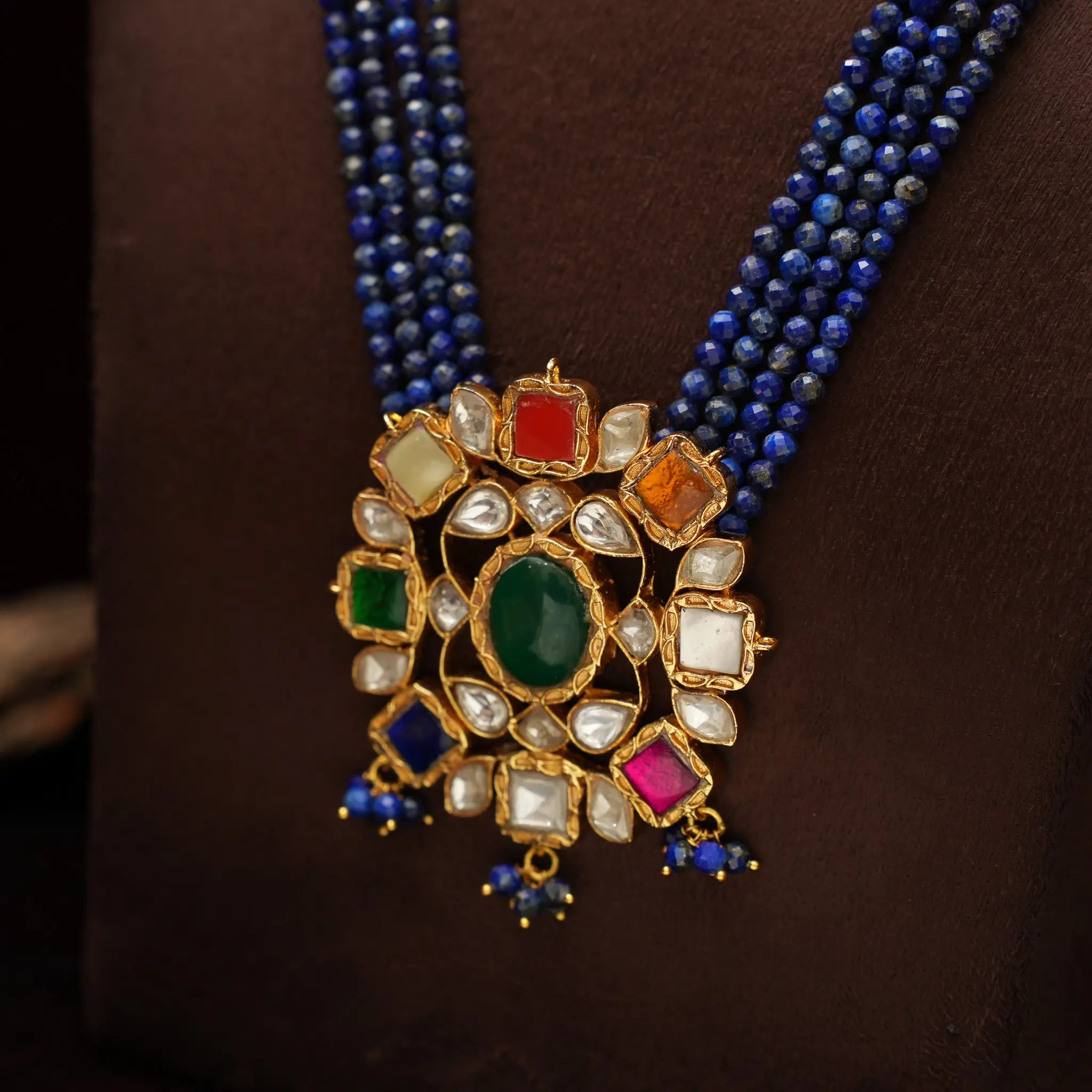 Lekha Beaded Polki Necklace
