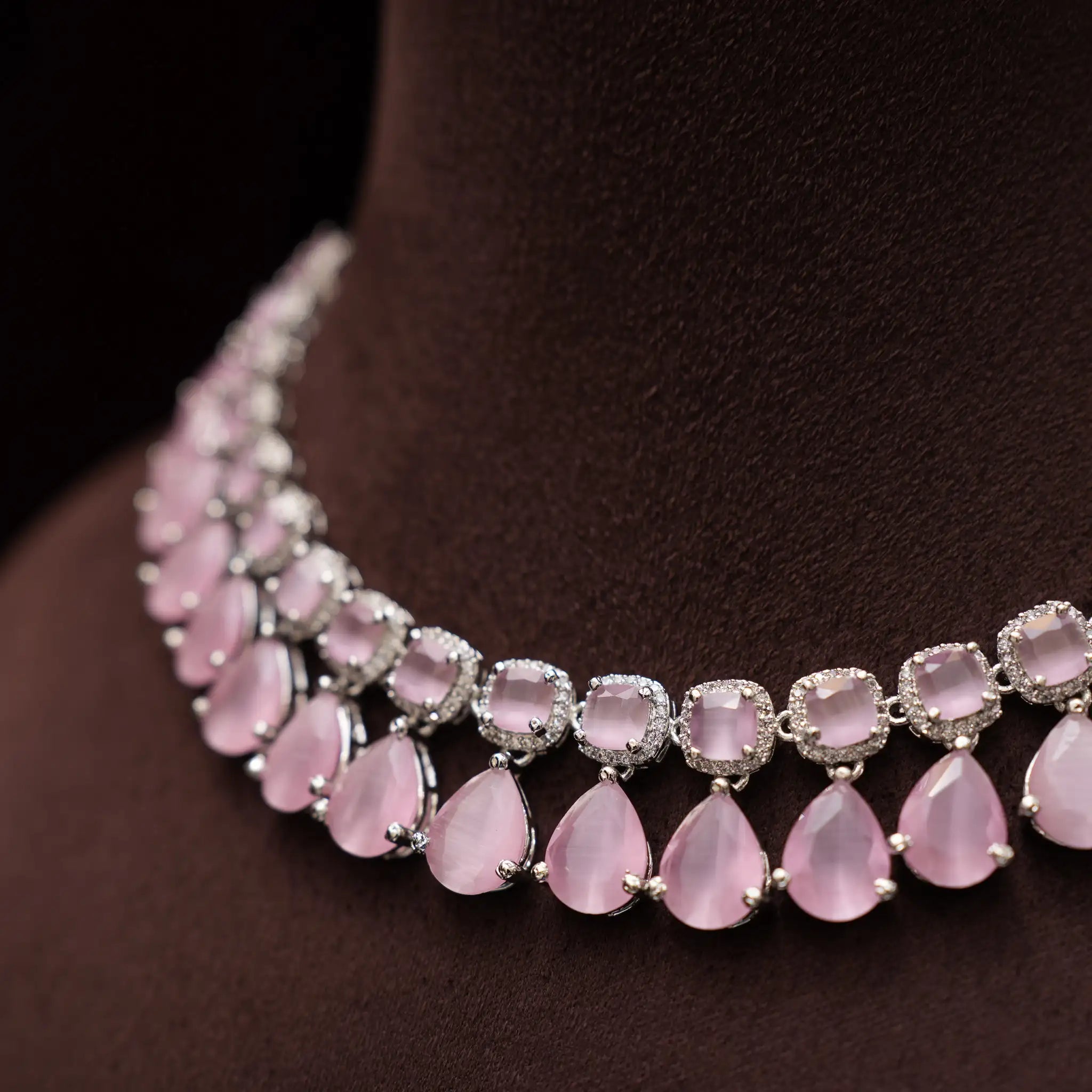 Libni Zircon Necklace - Pastel Pink
