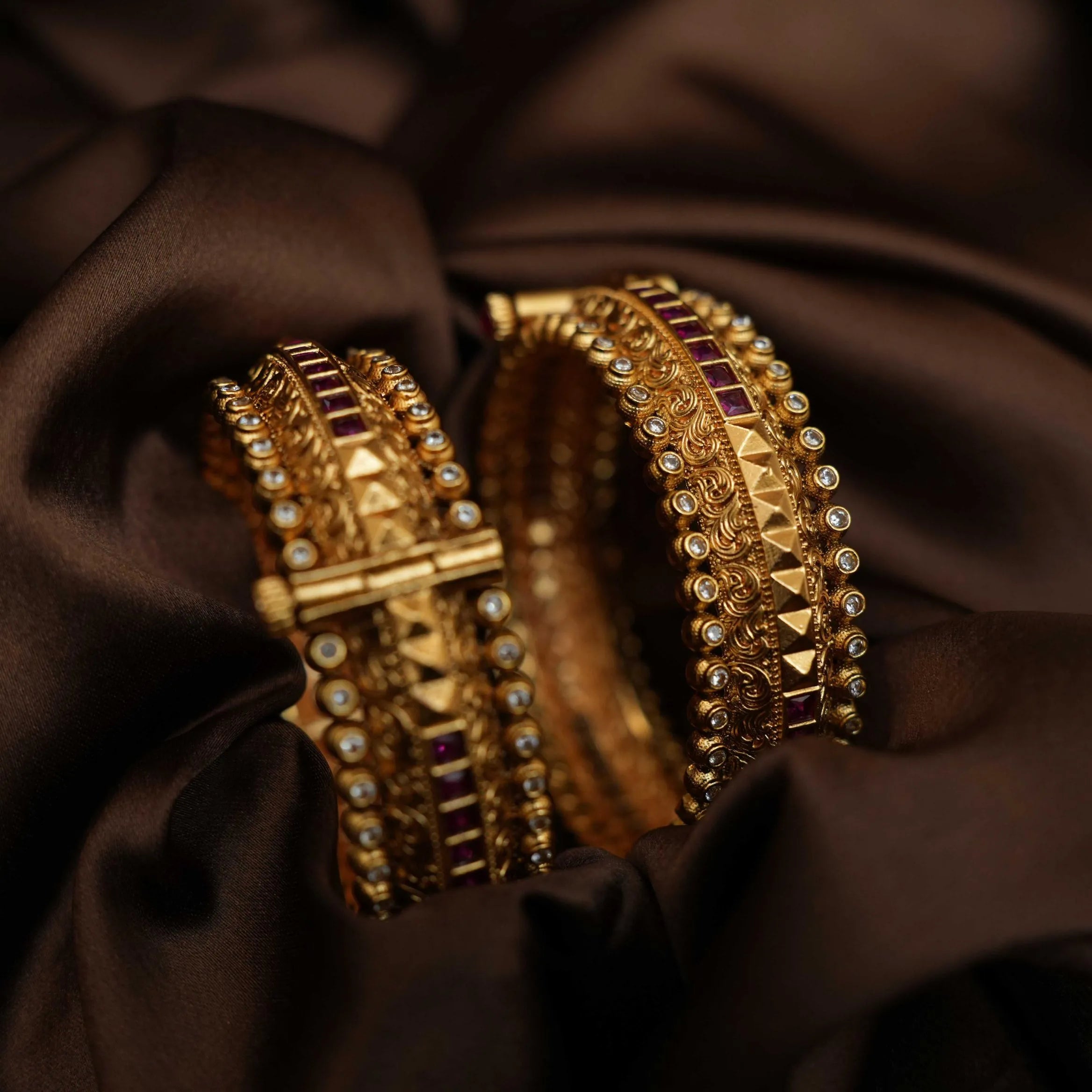 Lila Antique Bangles