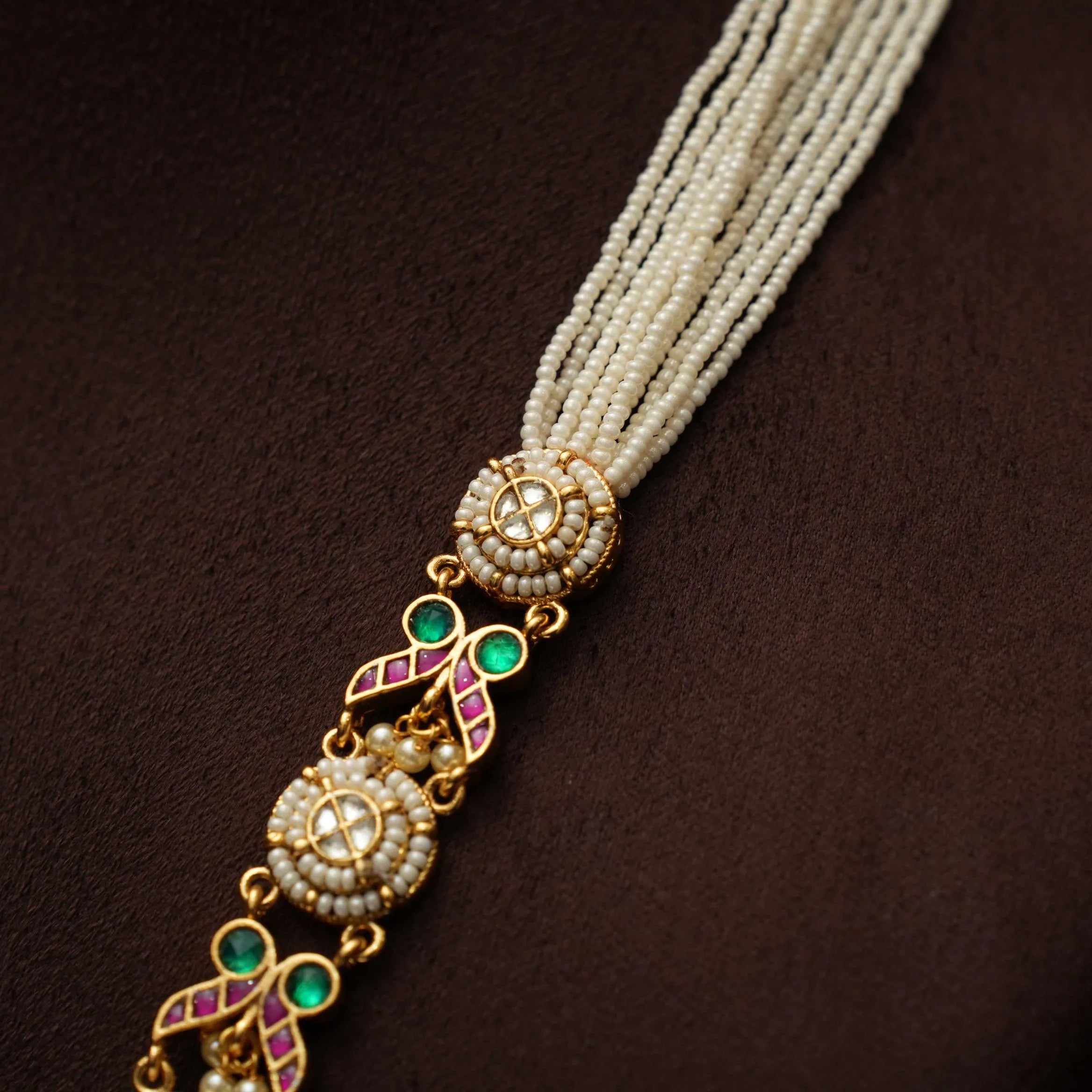 Liona Pearl Polki Necklace