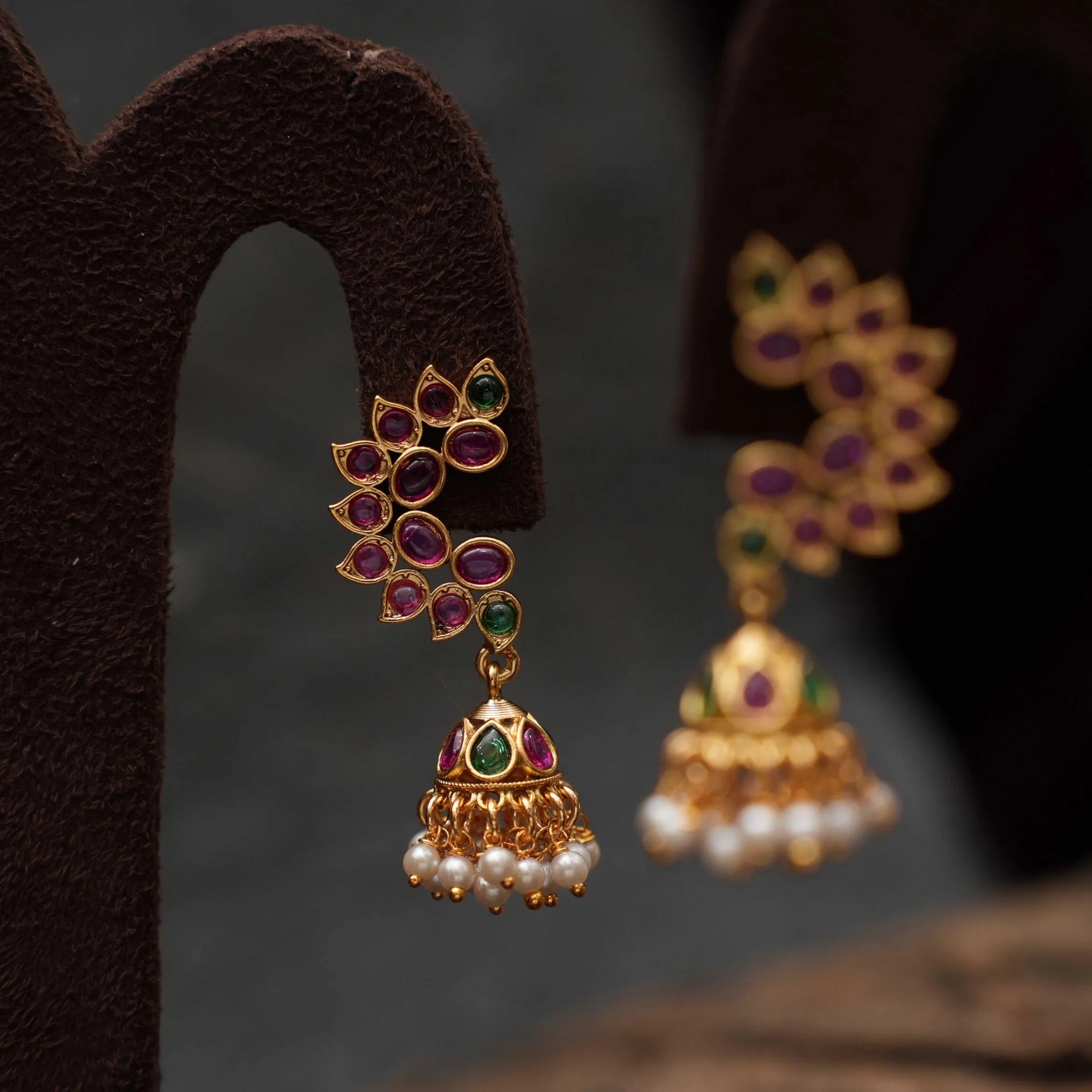 Lisha Antique Jhumka Earrings