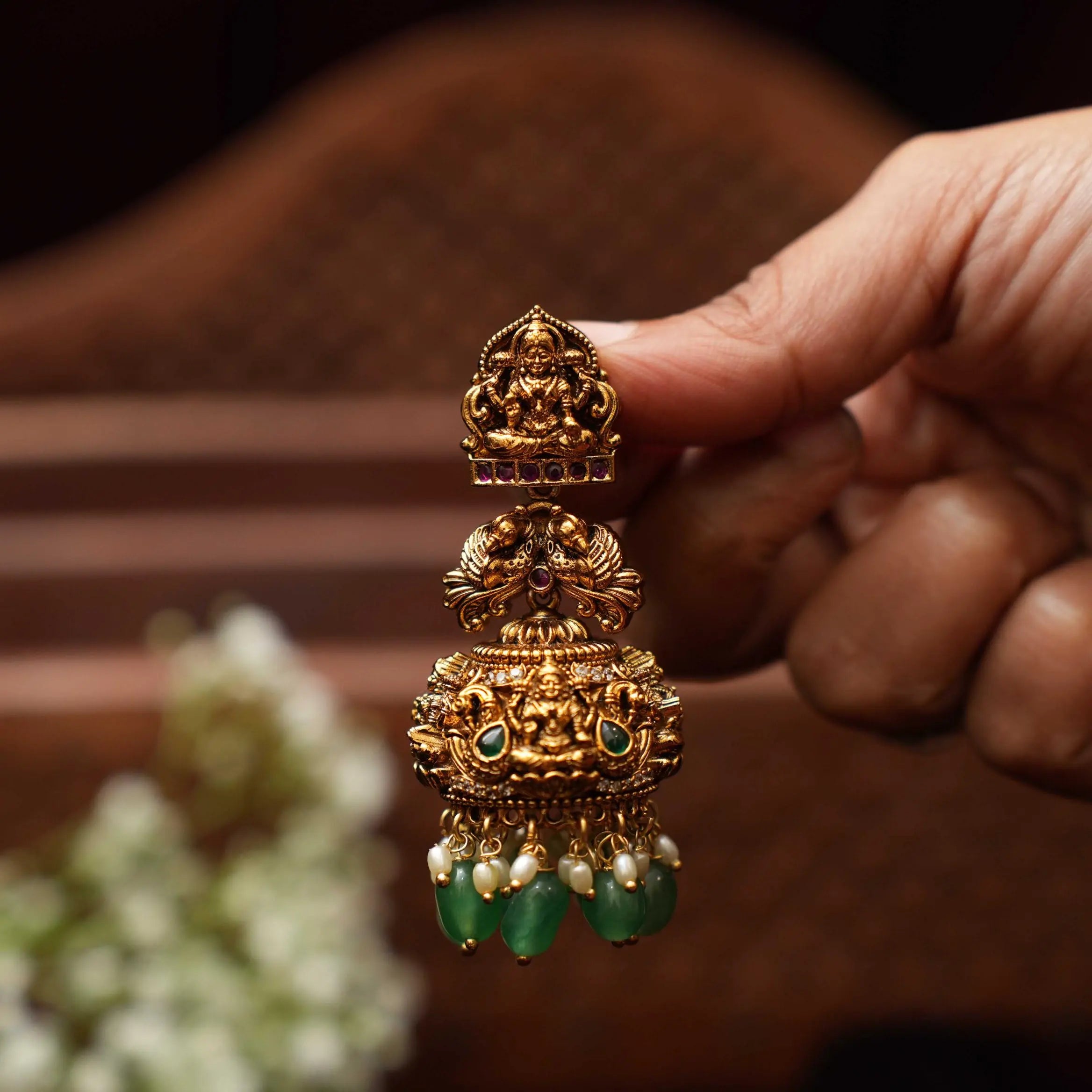 Madhu Antique Jhumka Earrings