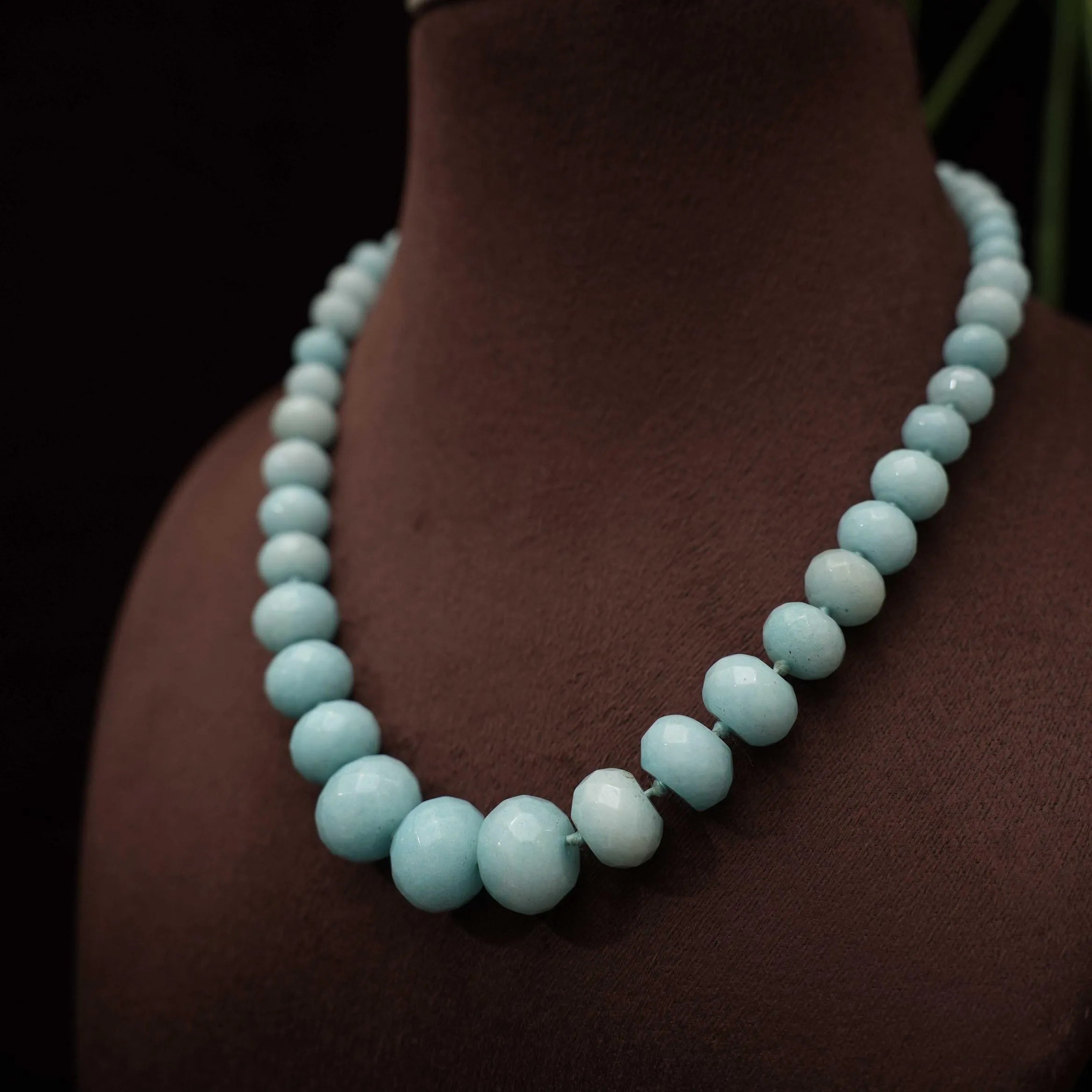 Mahi Beaded Necklace - Pastel Blue
