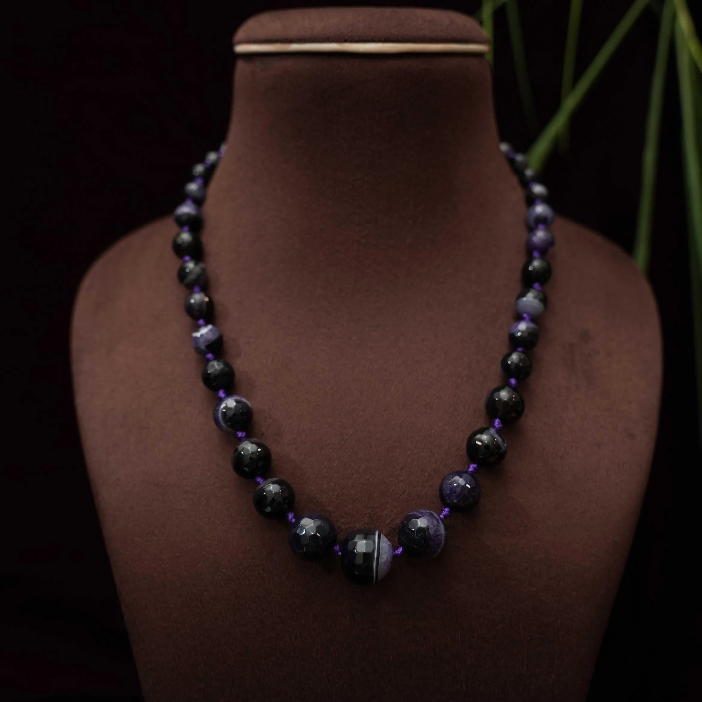 Mahi Beaded Necklace - Purple