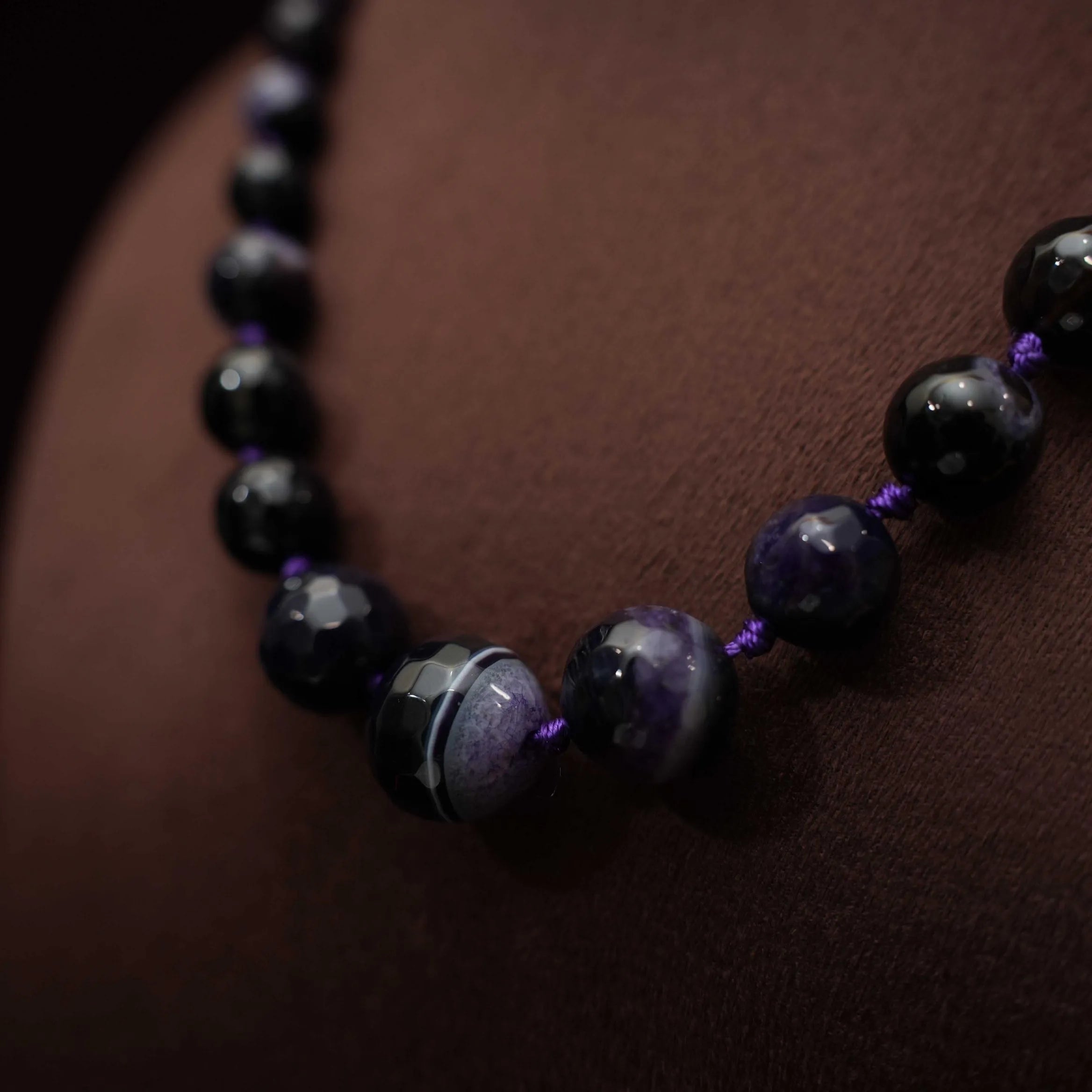 Mahi Beaded Necklace - Purple