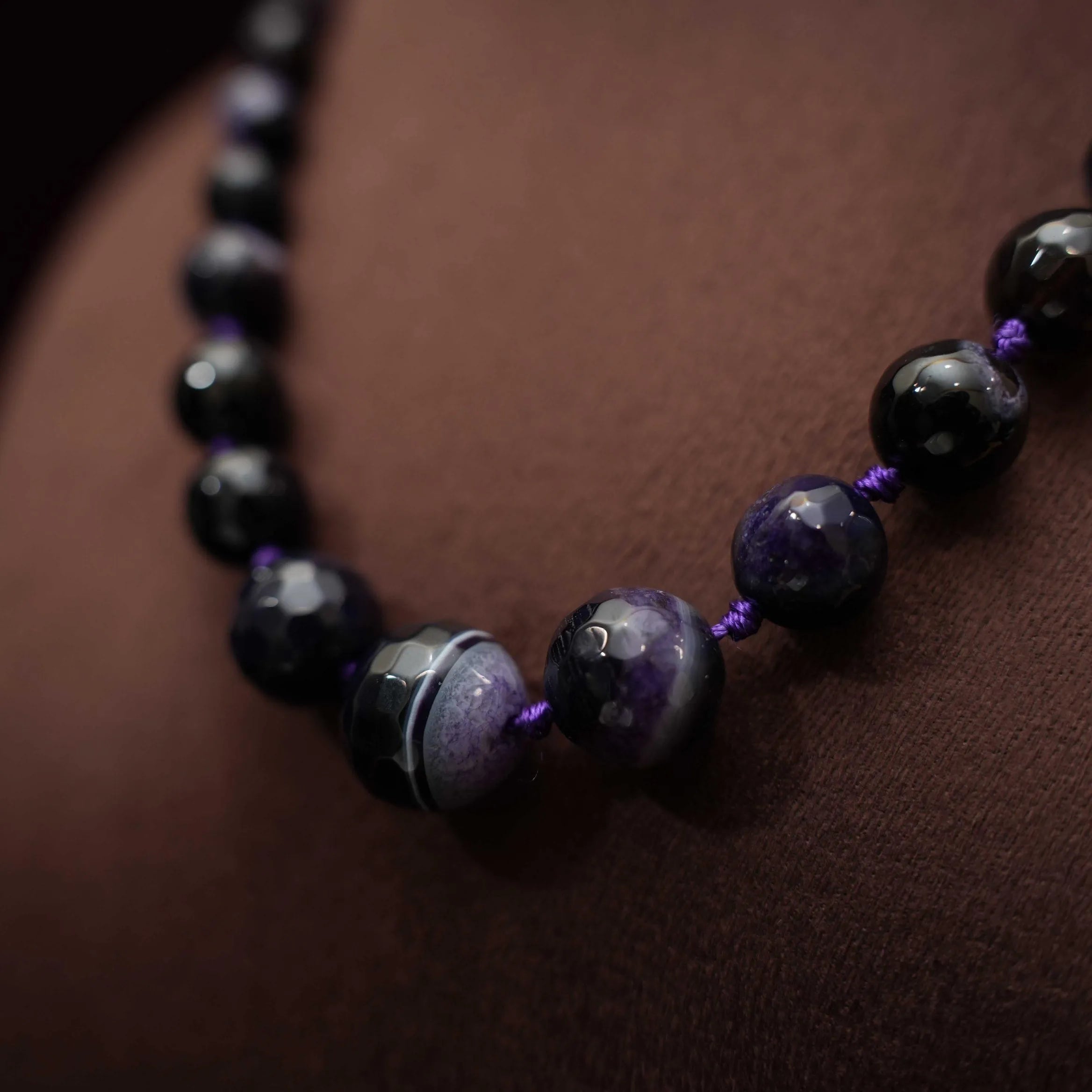Mahi Beaded Necklace - Purple