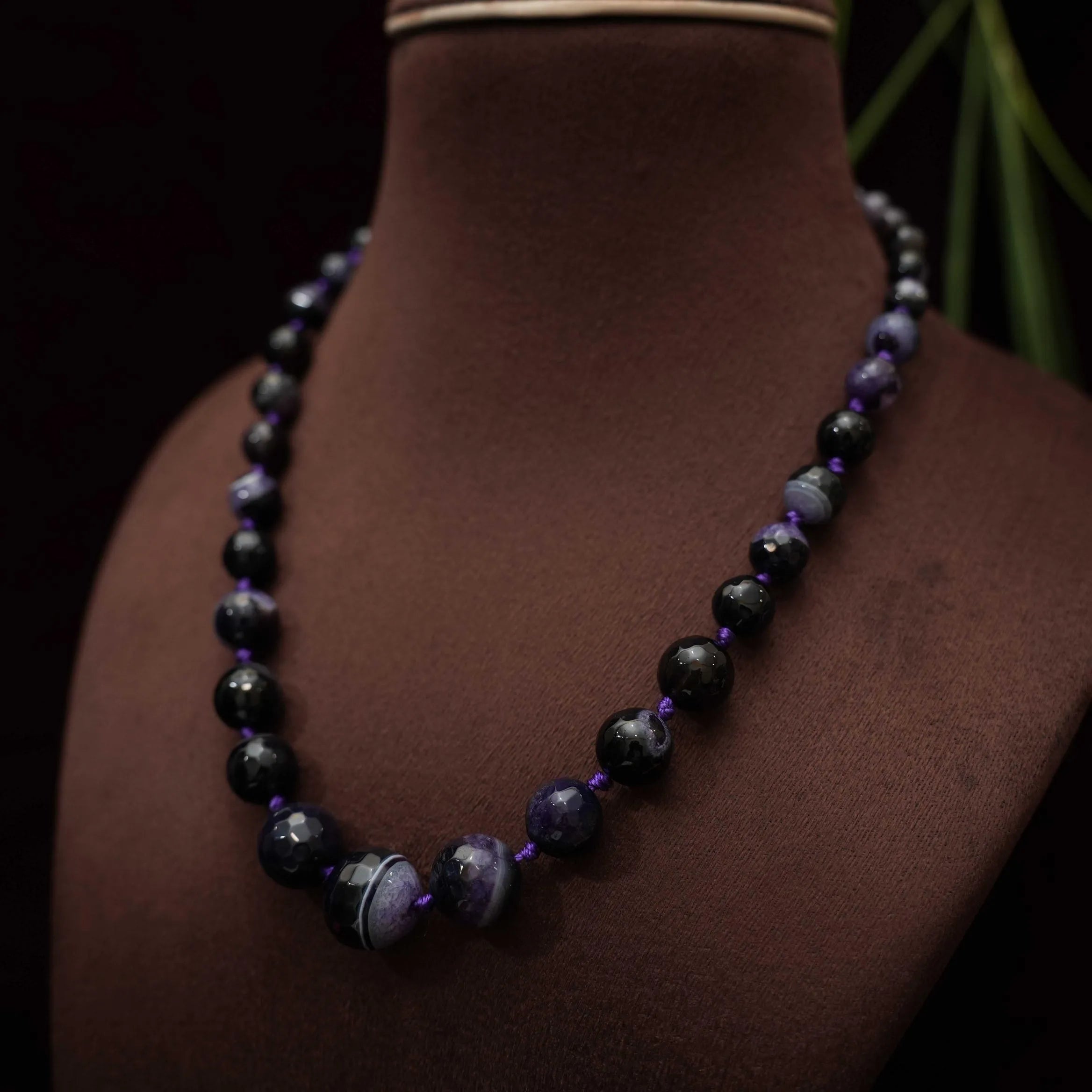 Mahi Beaded Necklace - Purple