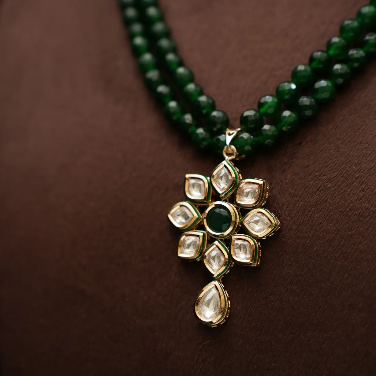 Mahta Beaded Kundan Necklace