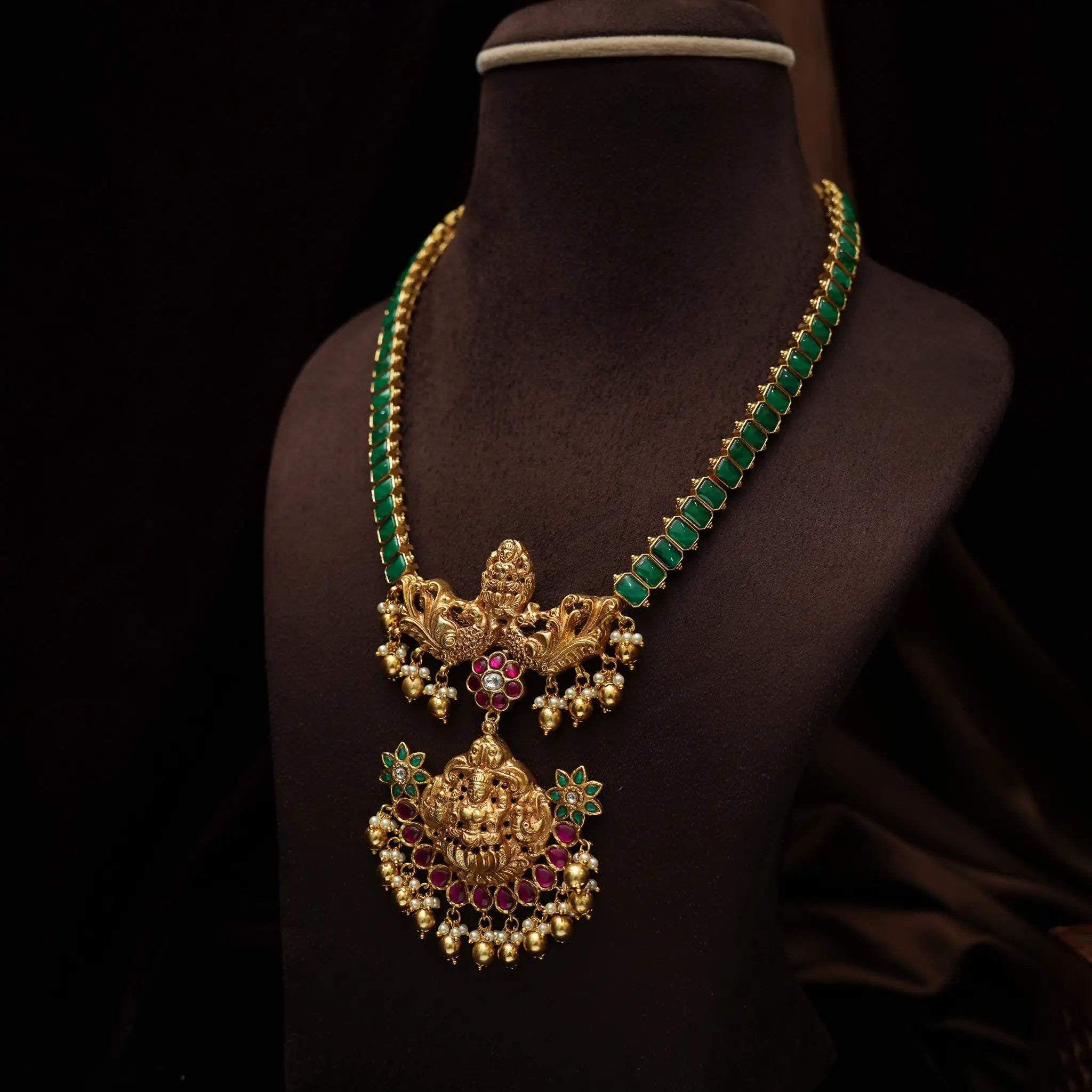 Manavi Statement Necklace - Green