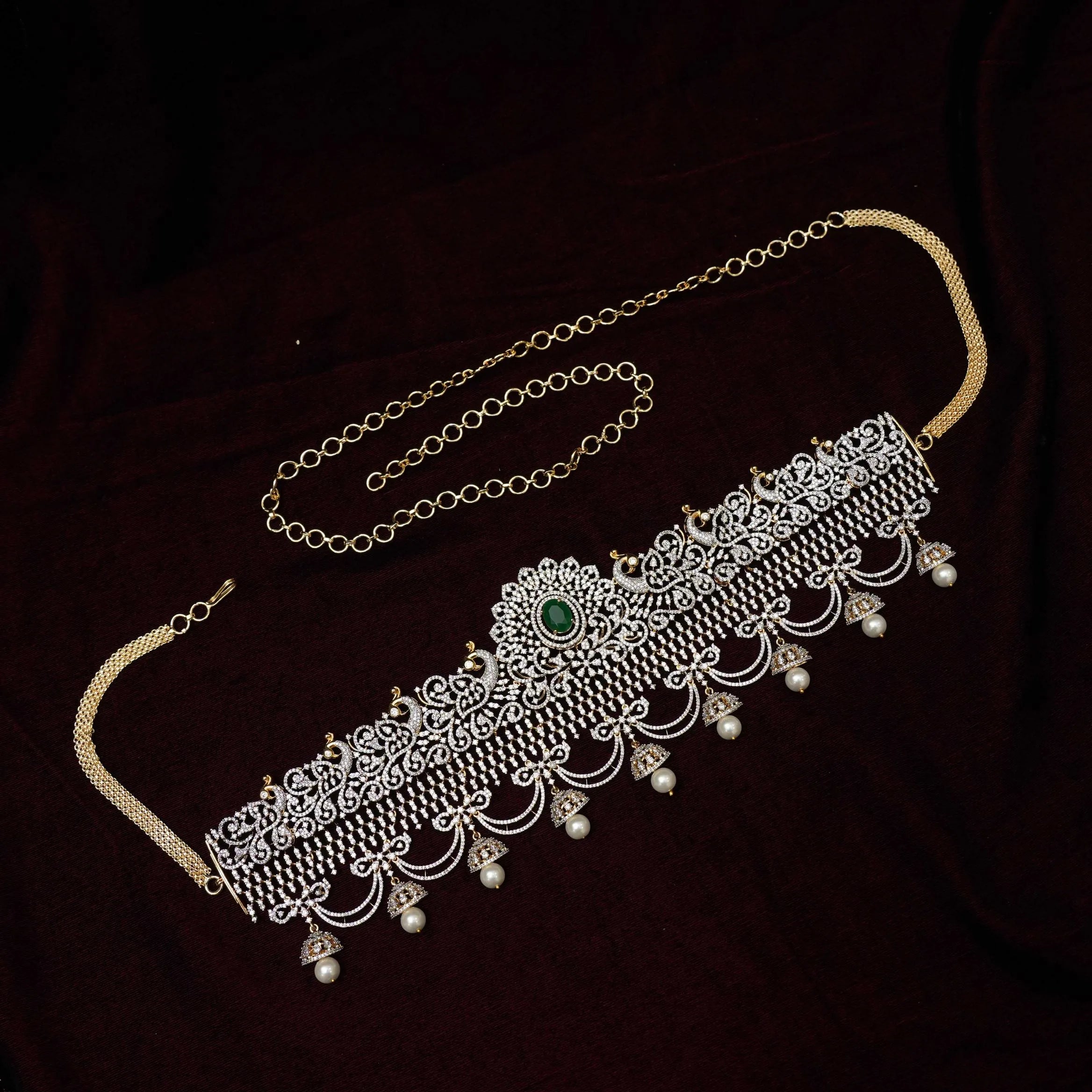 Manvika Zircon Hip Belt