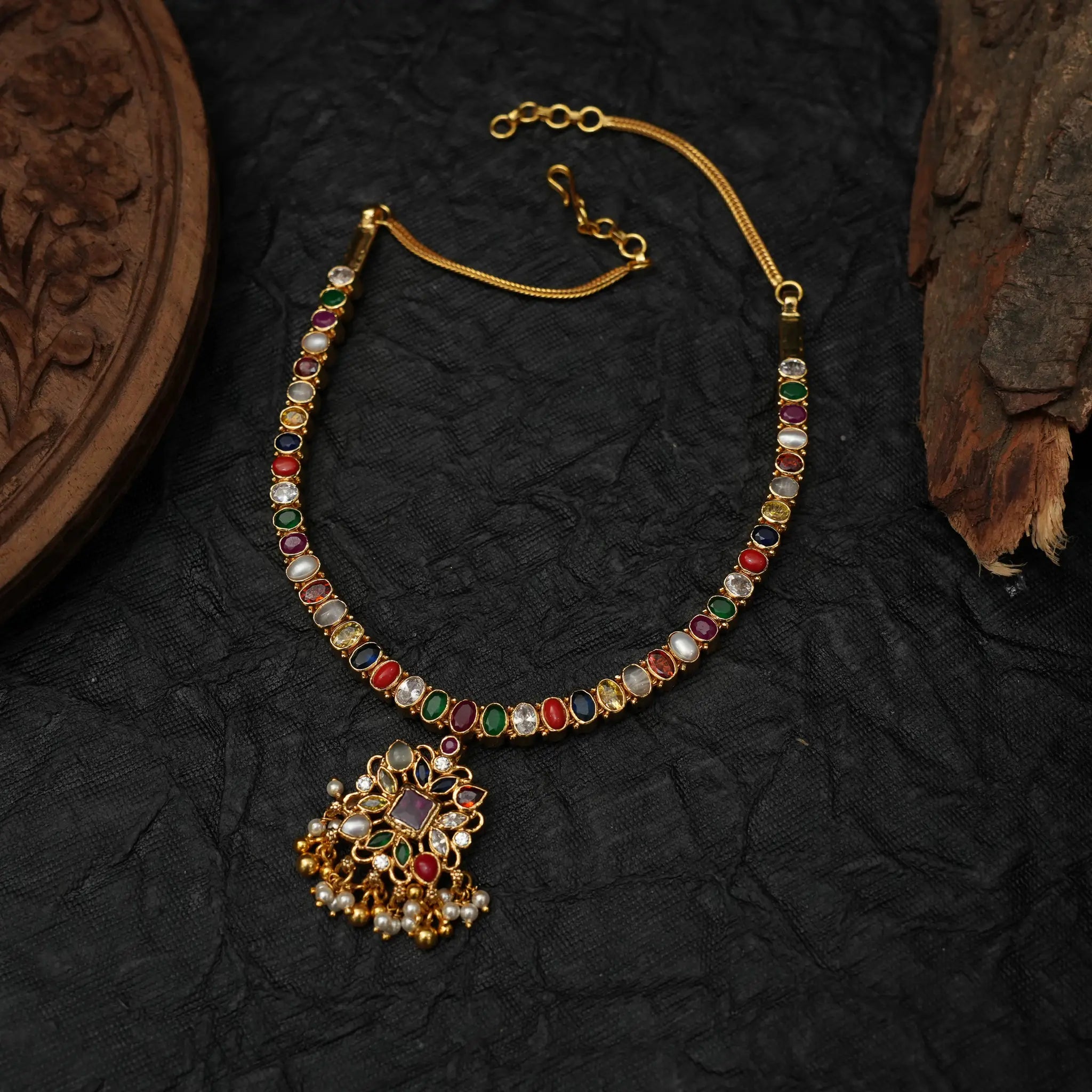 Manya Silver Reversible Necklace