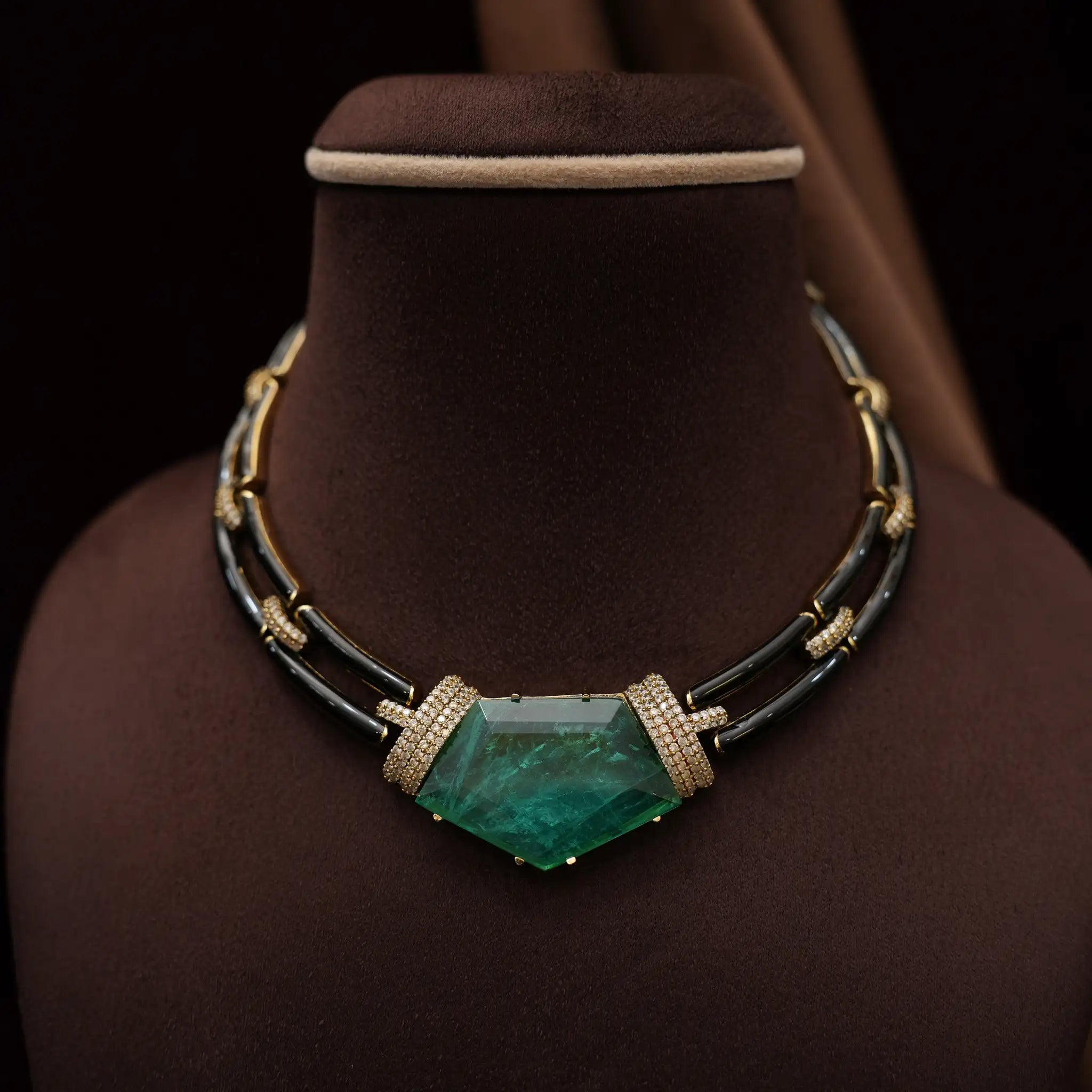 Matilda Statement Necklace - Emerald Green