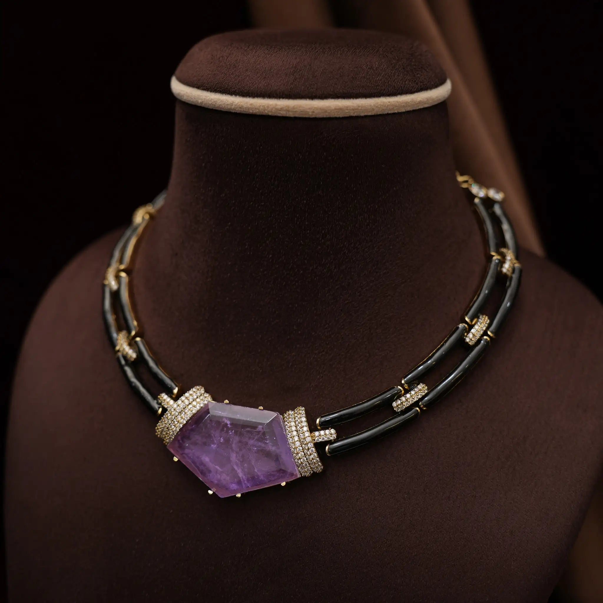 Matilda Statement Necklace - Purple