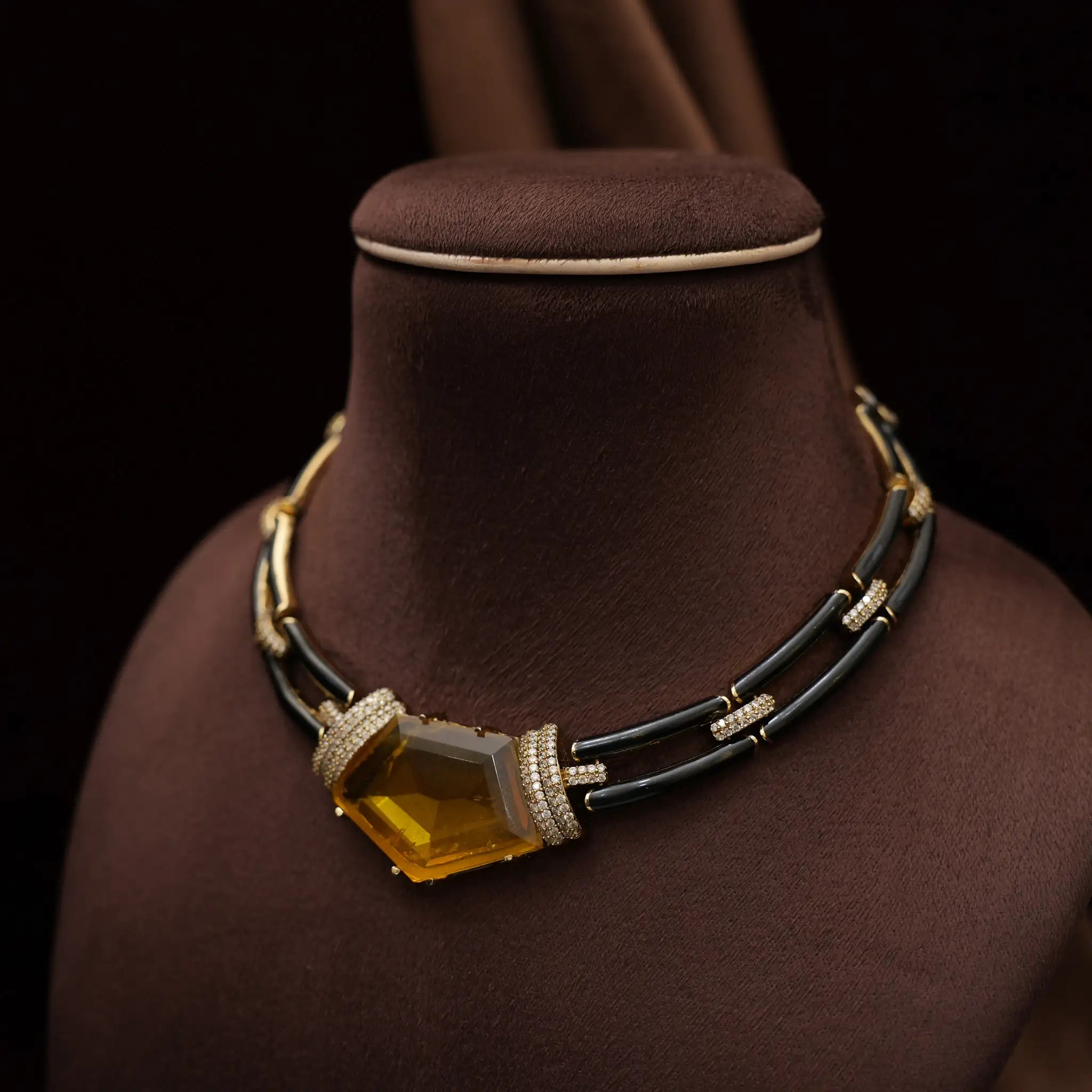 Matilda Statement Necklace - Yellow