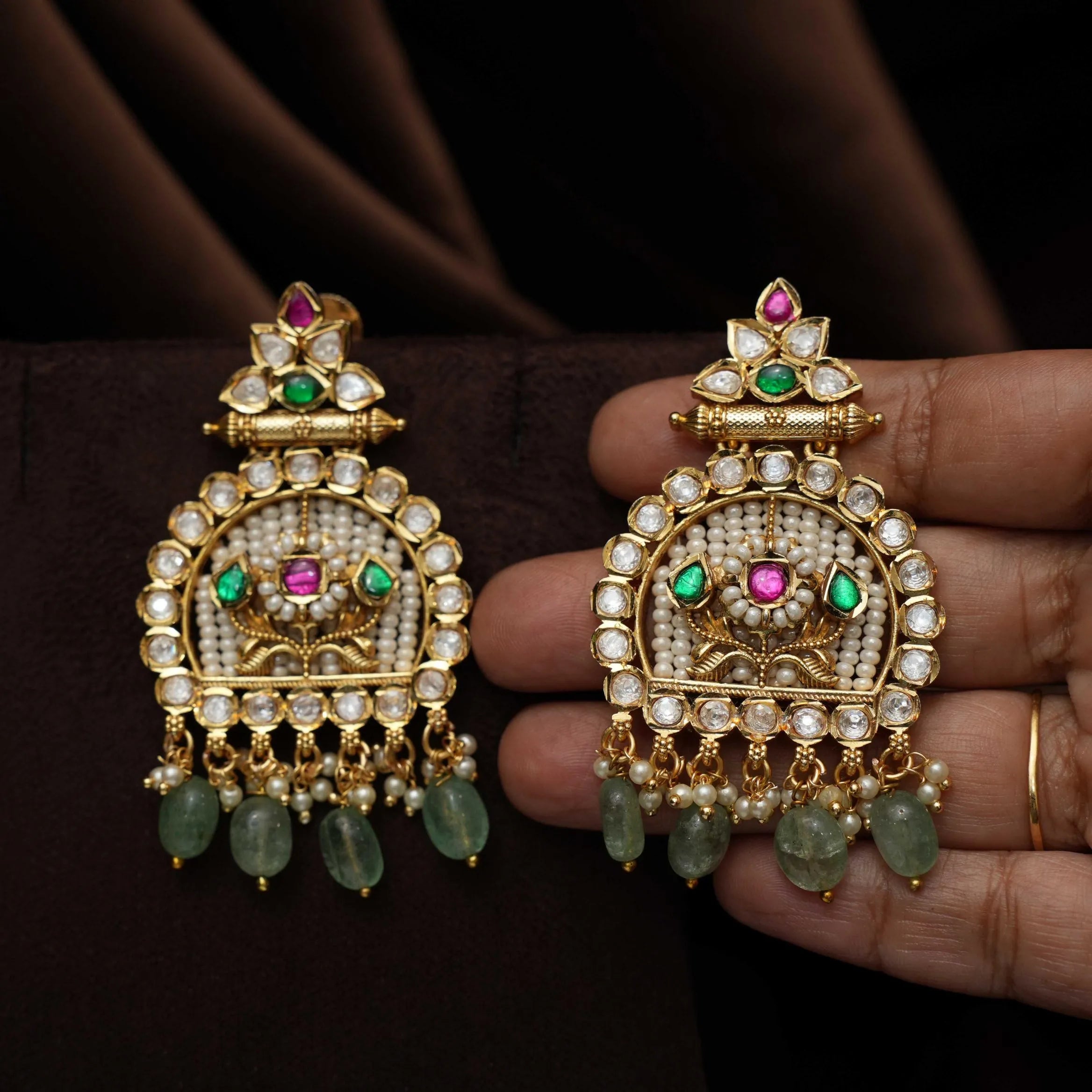 Maya Polki Designer Earrings