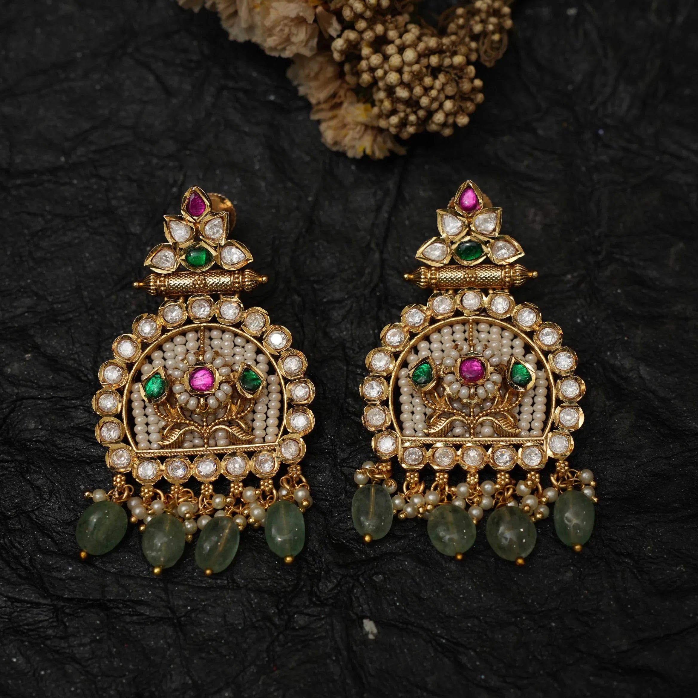 Maya Polki Designer Earrings