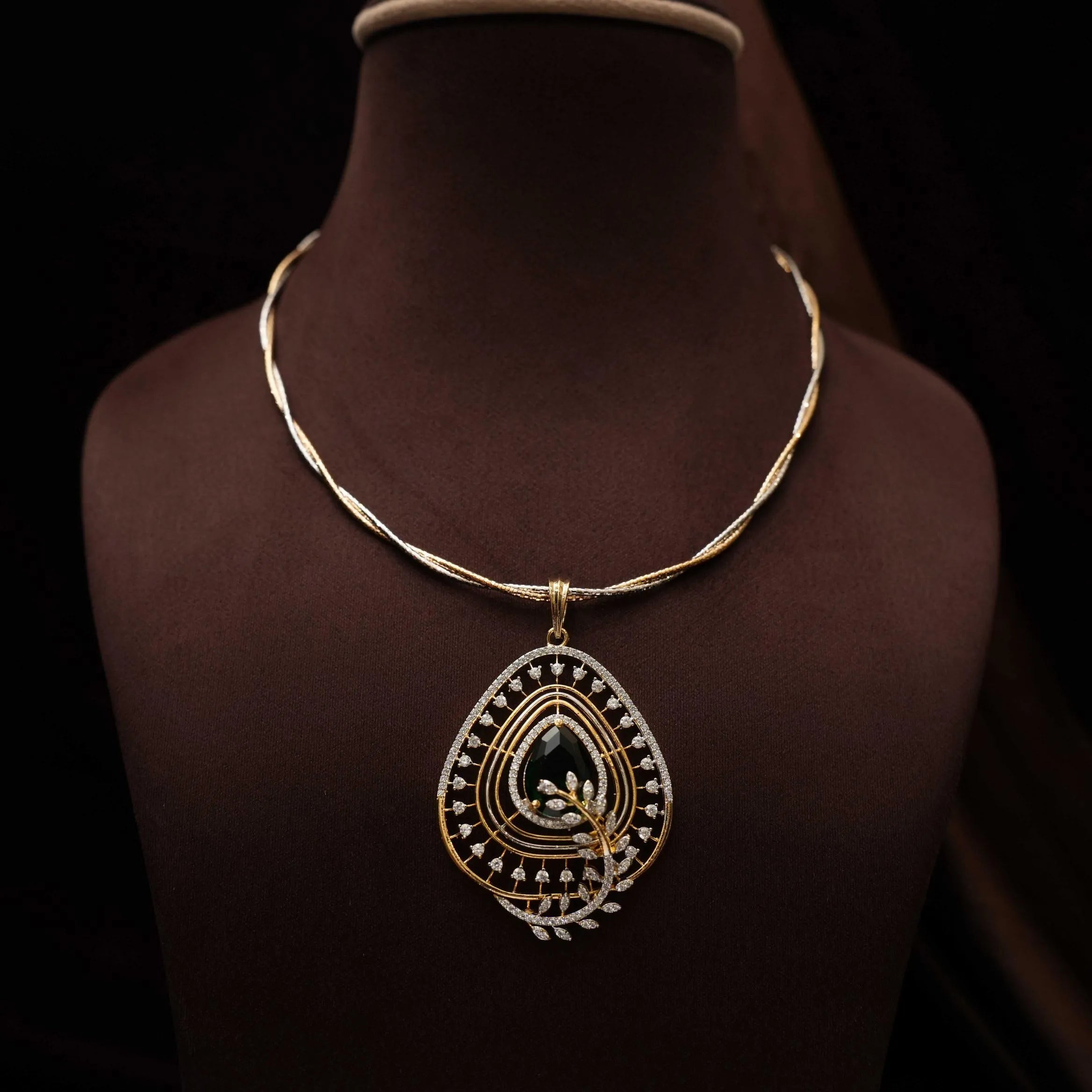 Maya Zircon Hasli Necklace