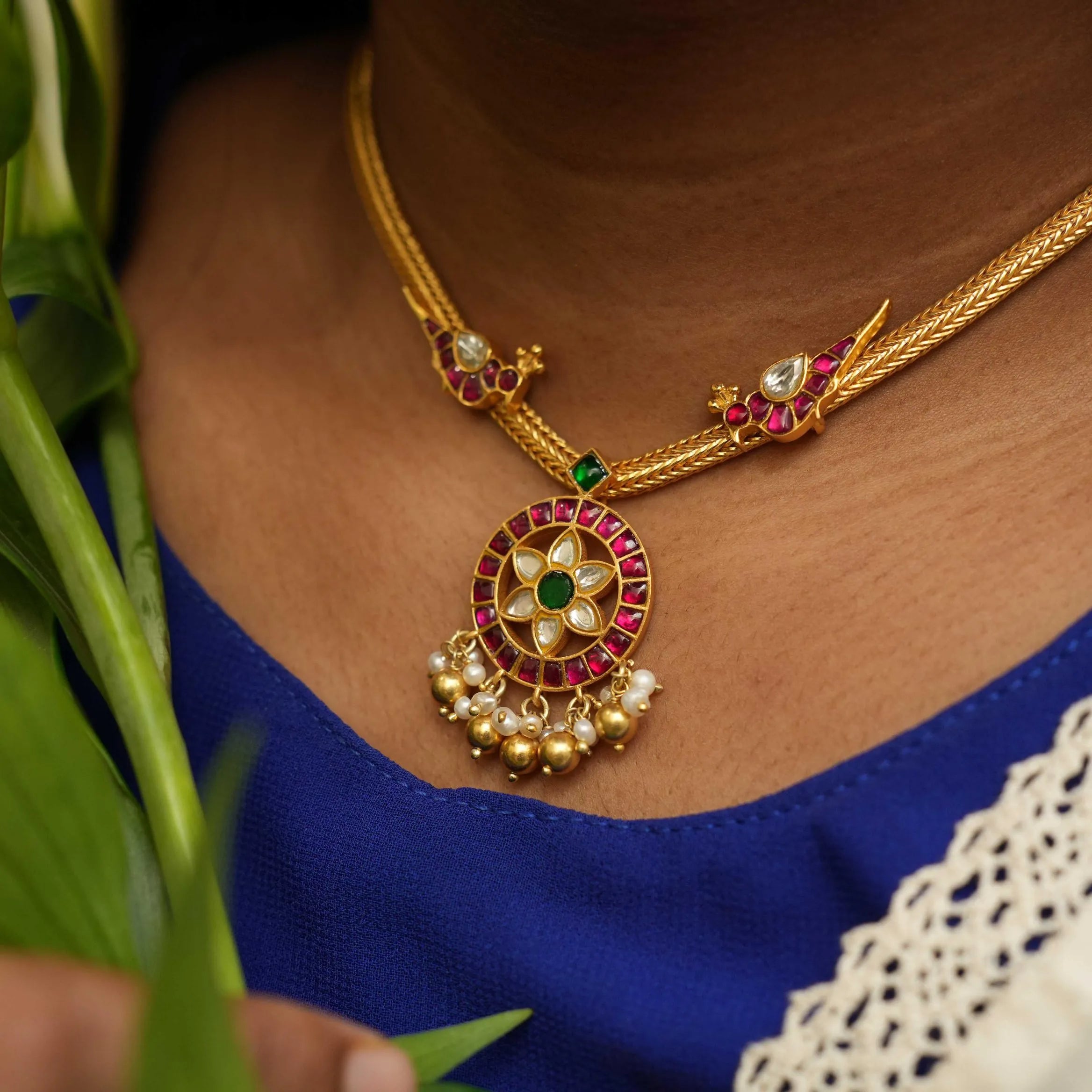 Mayli Silver Attigai Necklace - Star