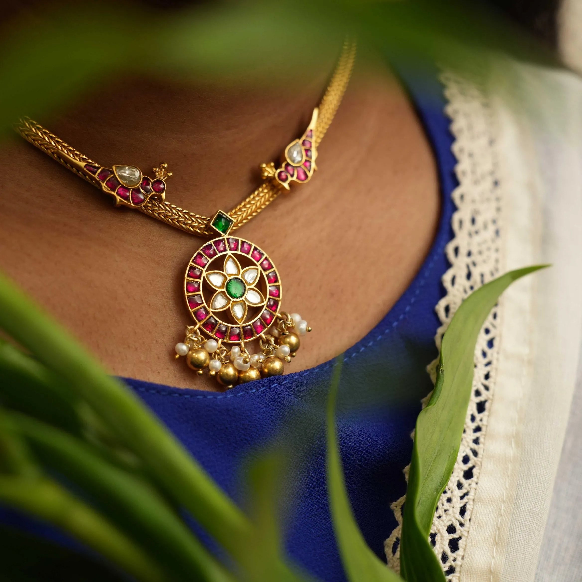 Mayli Silver Attigai Necklace - Star