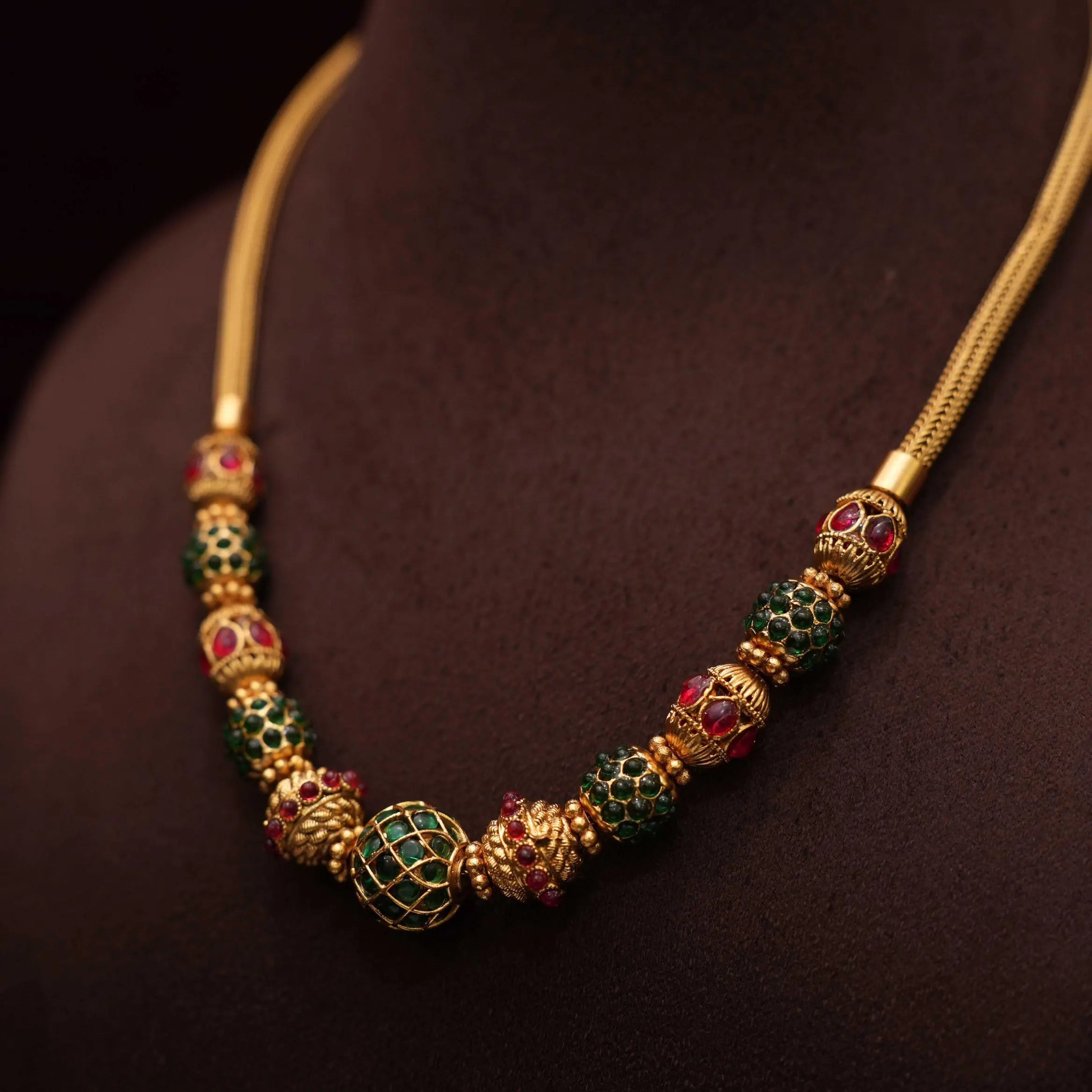 Meera Antique Necklace - Green