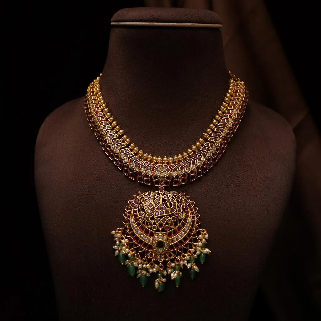 Mekhala Antique Necklace - Red