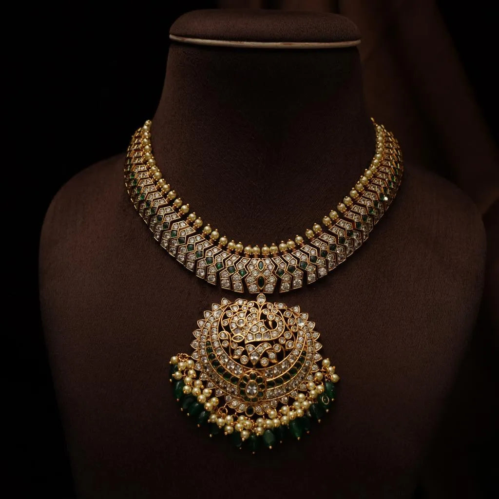 Mekhala Antique Necklace - Green