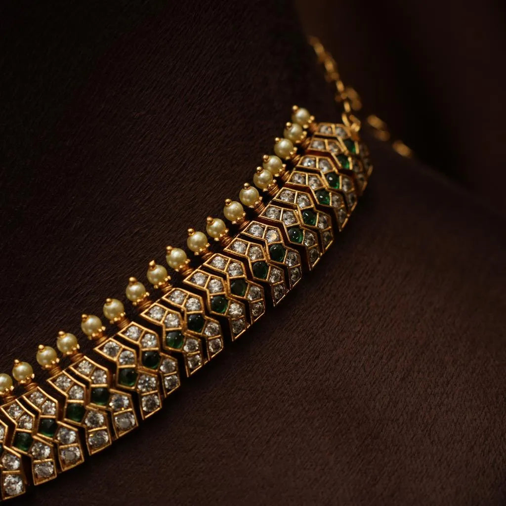Mekhala Antique Necklace - Green