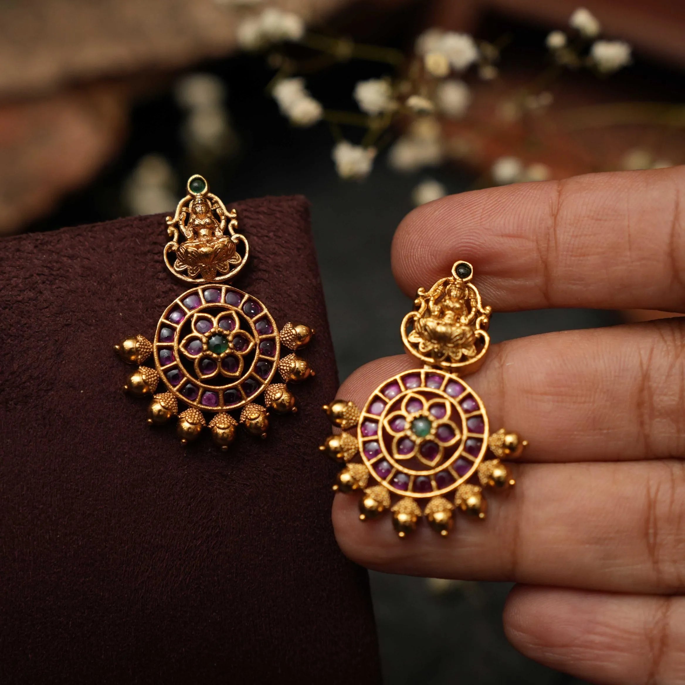 Merci Antique Earring - Red