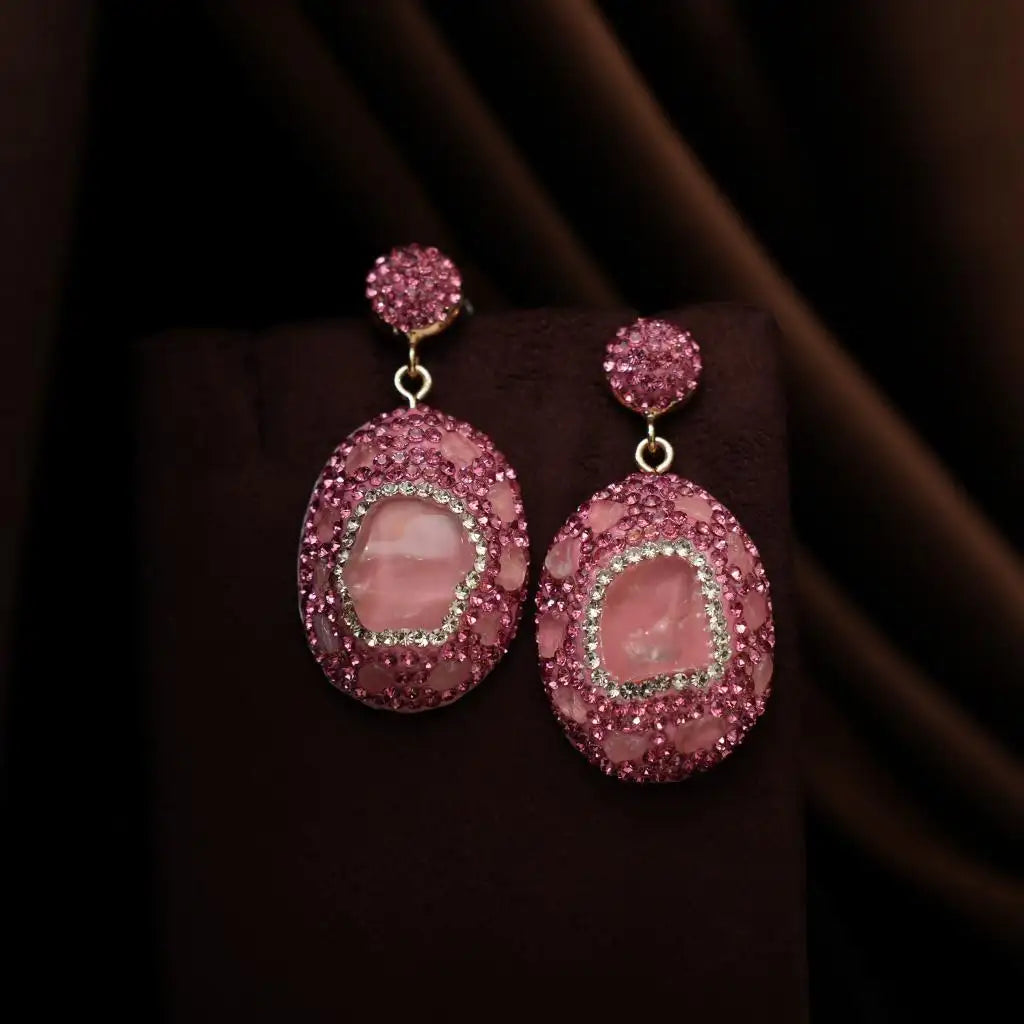 Mevika Zircon Necklace - Pink