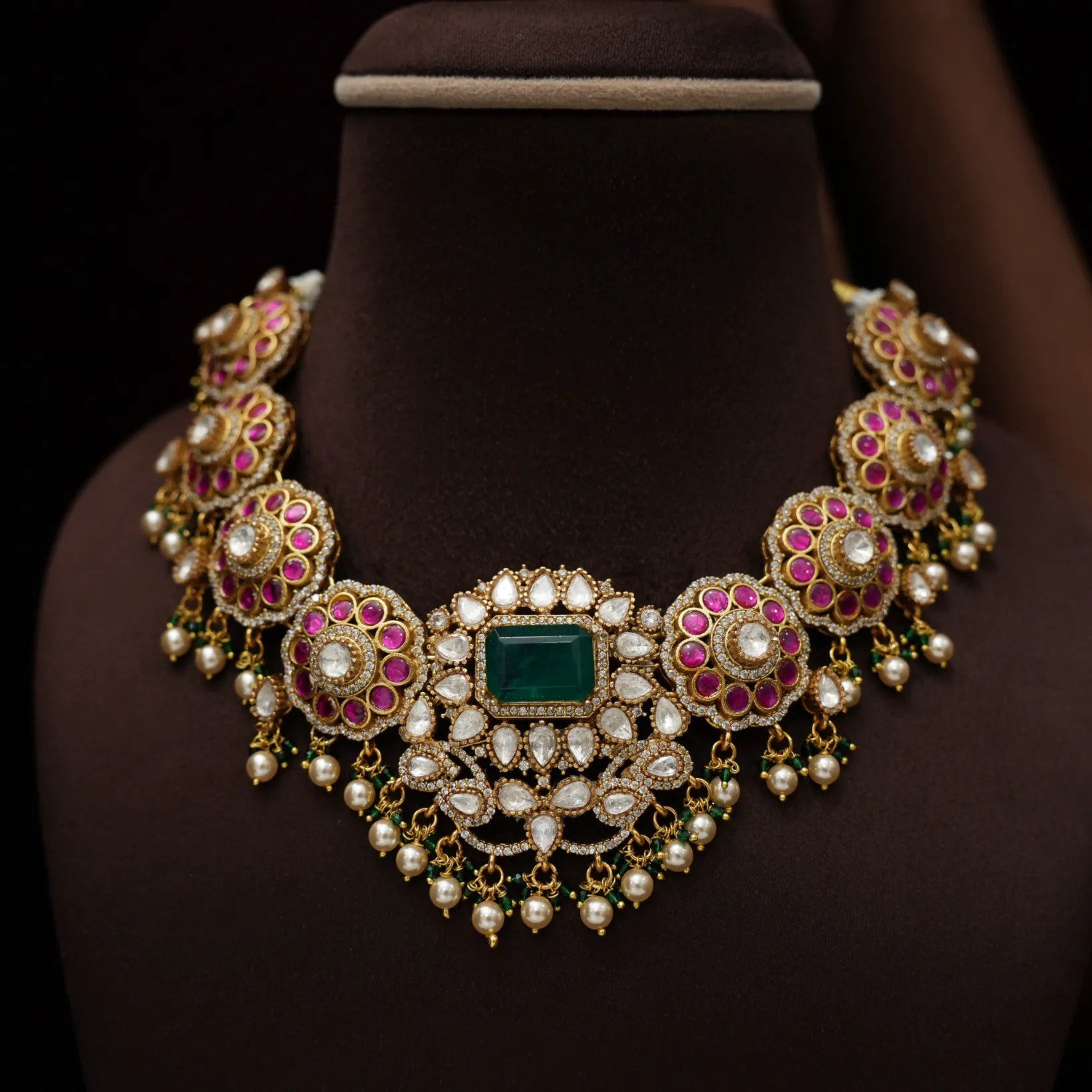 Meyara Polki Moissanite Necklace