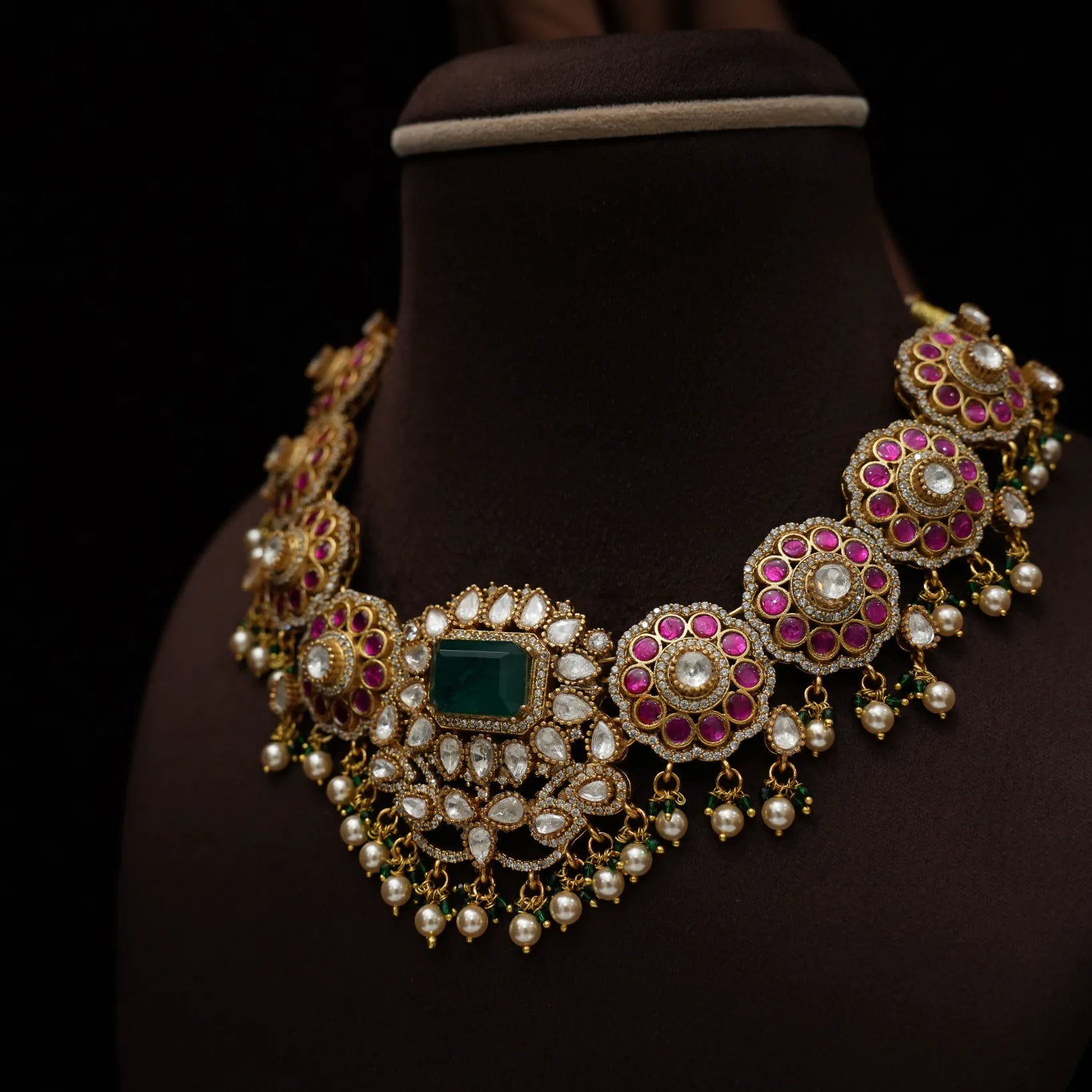 Meyara Polki Moissanite Necklace