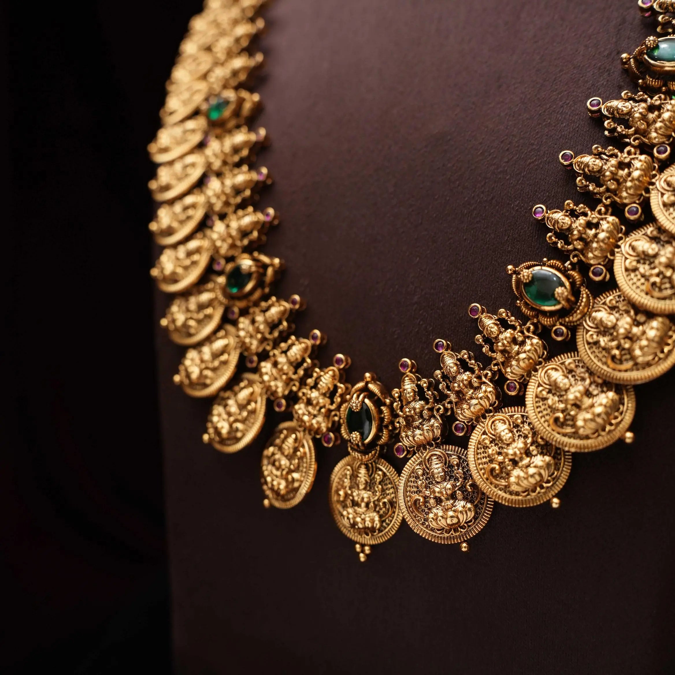 Mila Antique Necklace - Green