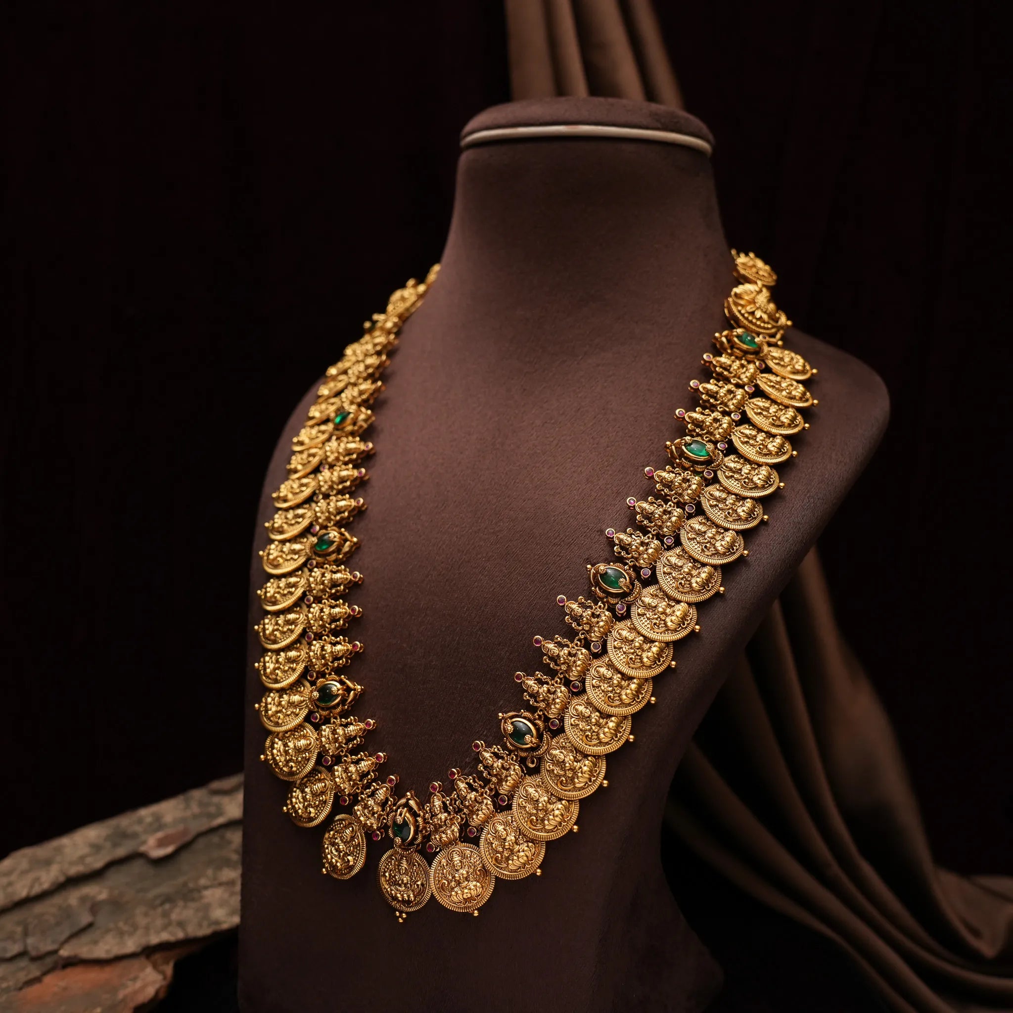 Mila Antique Necklace - Green
