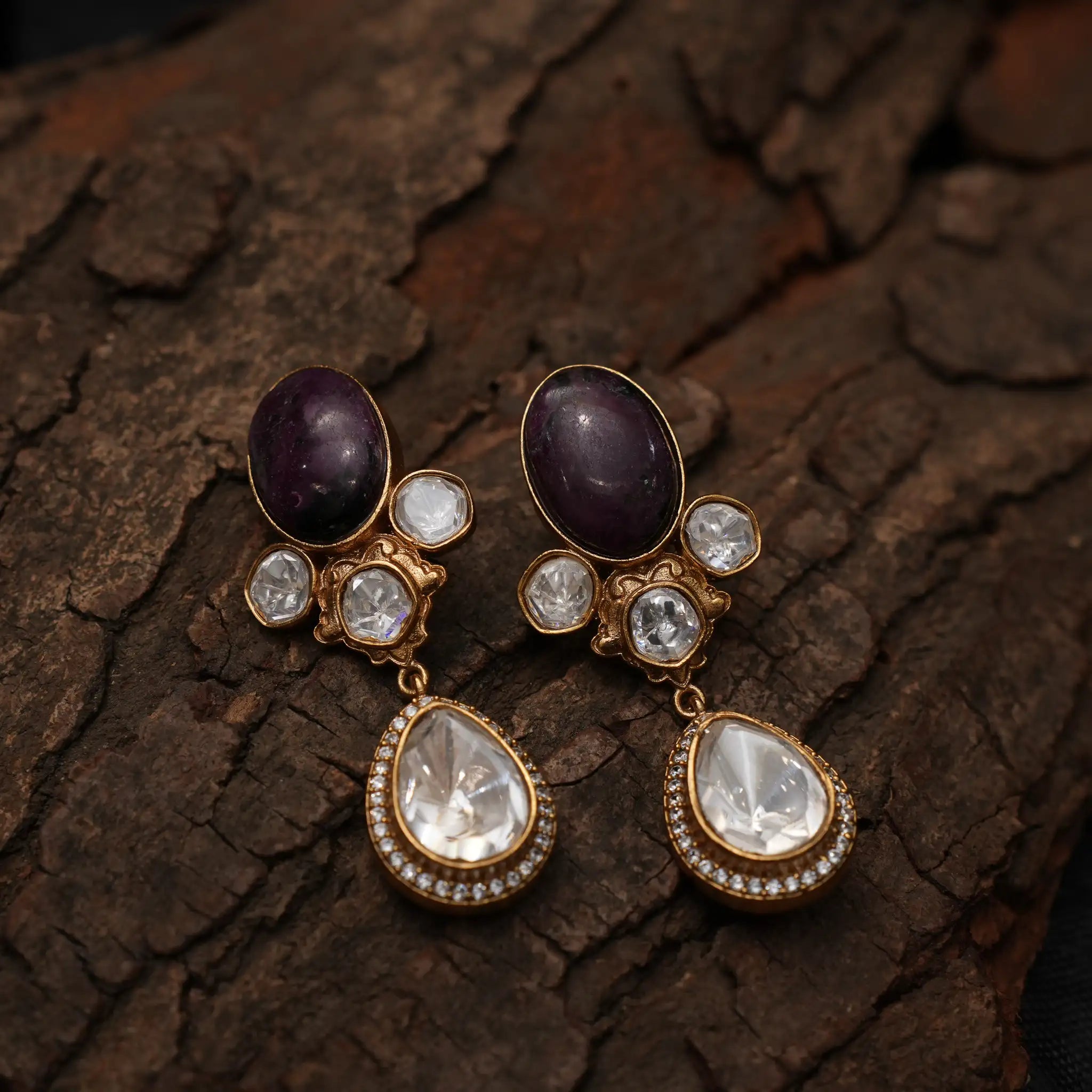 Minal Polki Designer Earrings