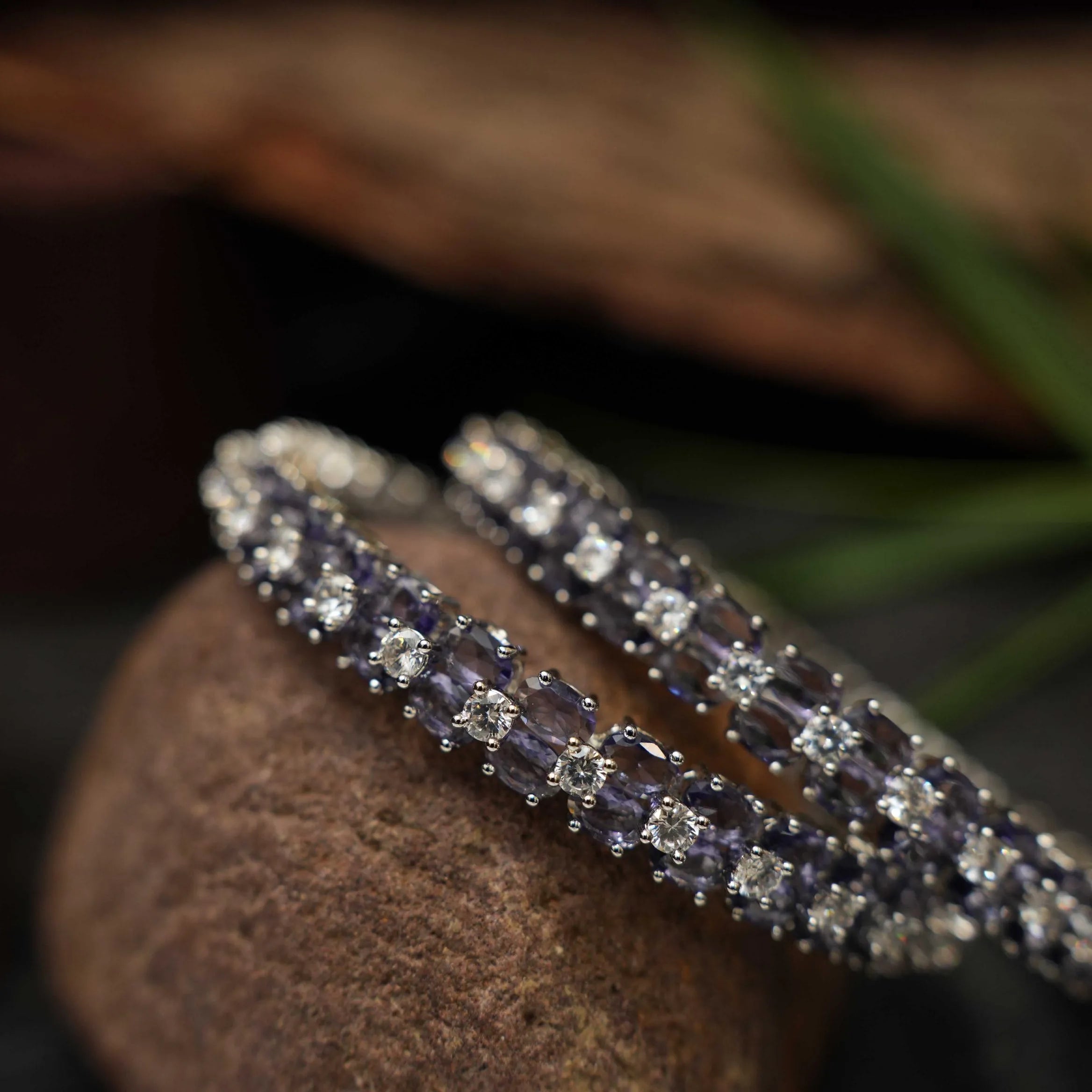 Minnu Zircon Bangle - Lilac - Rimli Boutique