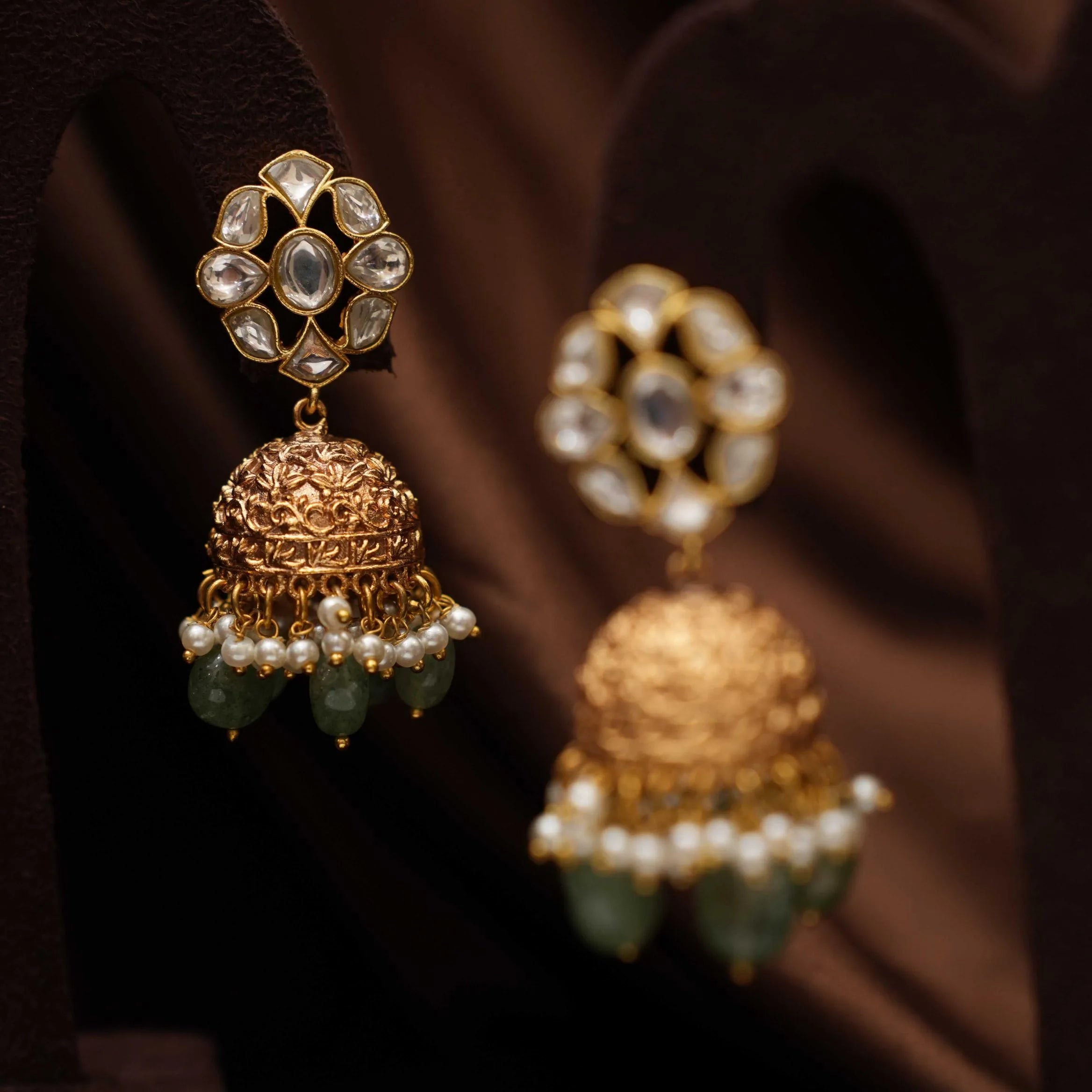 Miranya Polki Jhumka Earrings