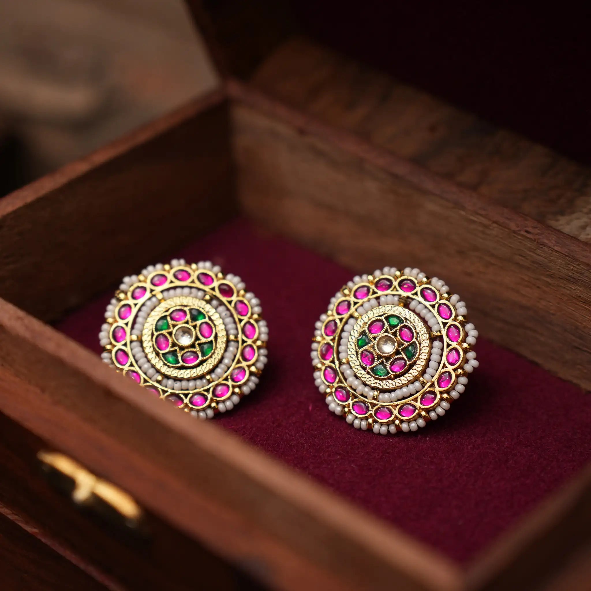 Miraya Polki Ear Stud